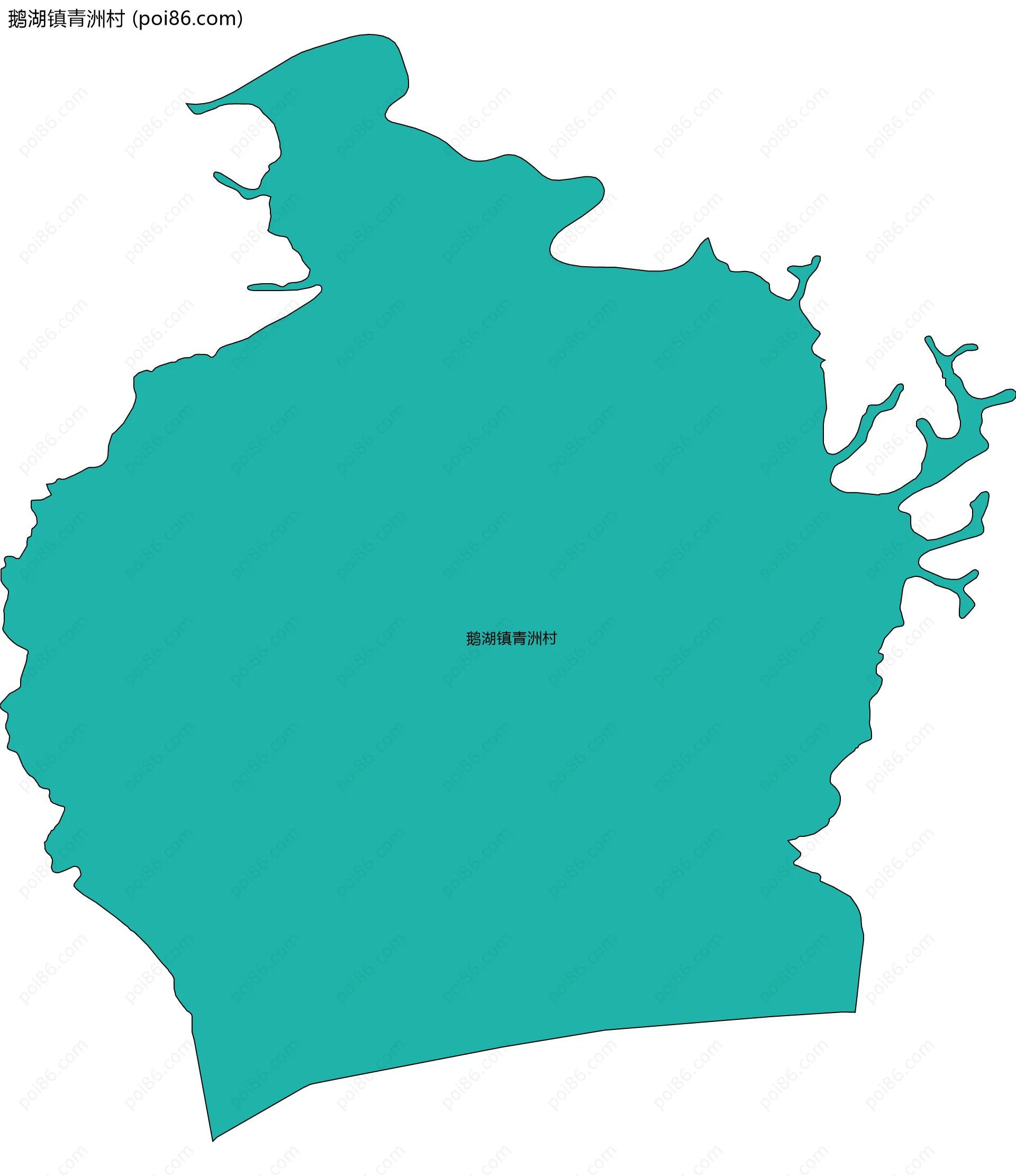 鹅湖镇青洲村边界地图