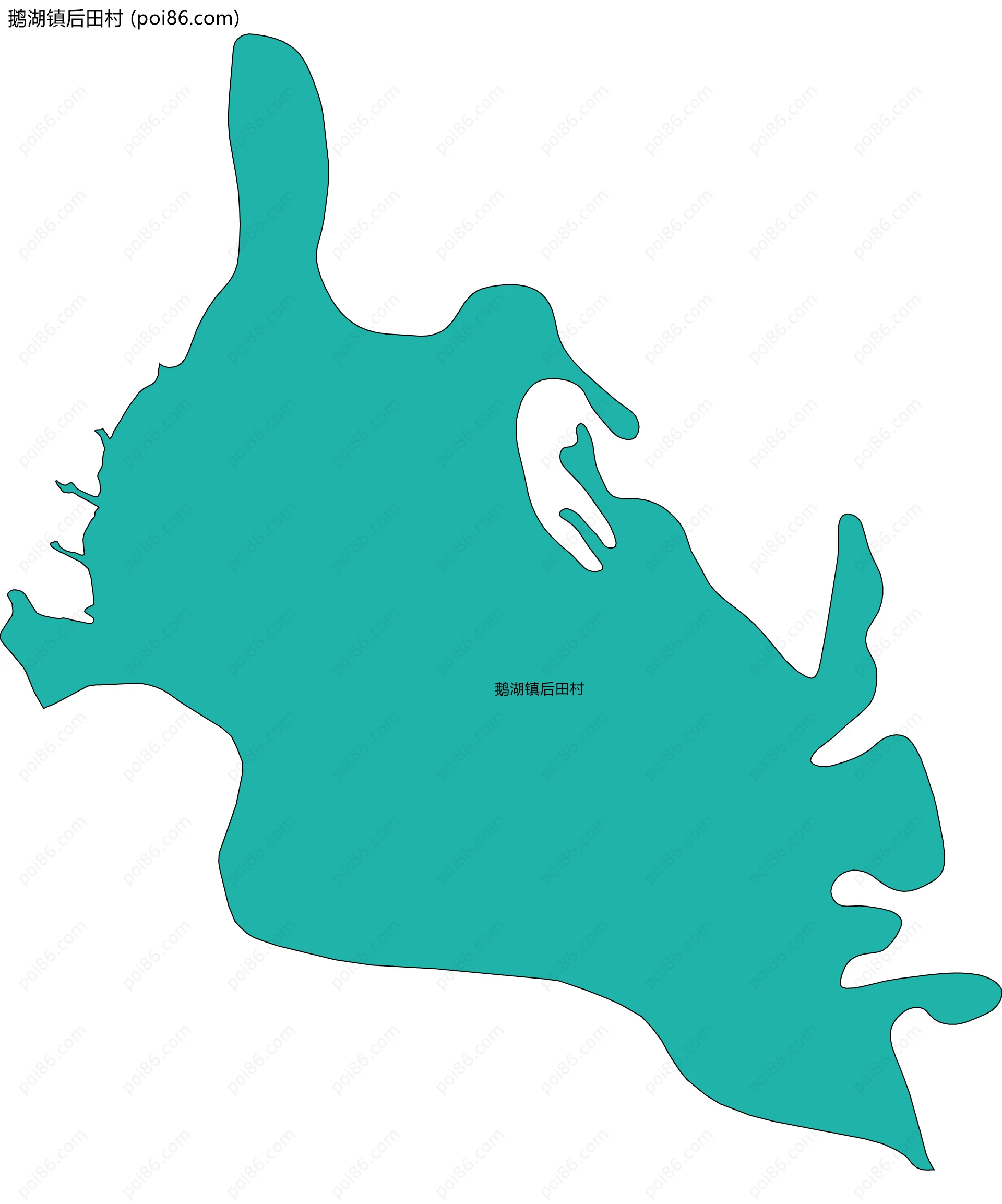 鹅湖镇后田村边界地图