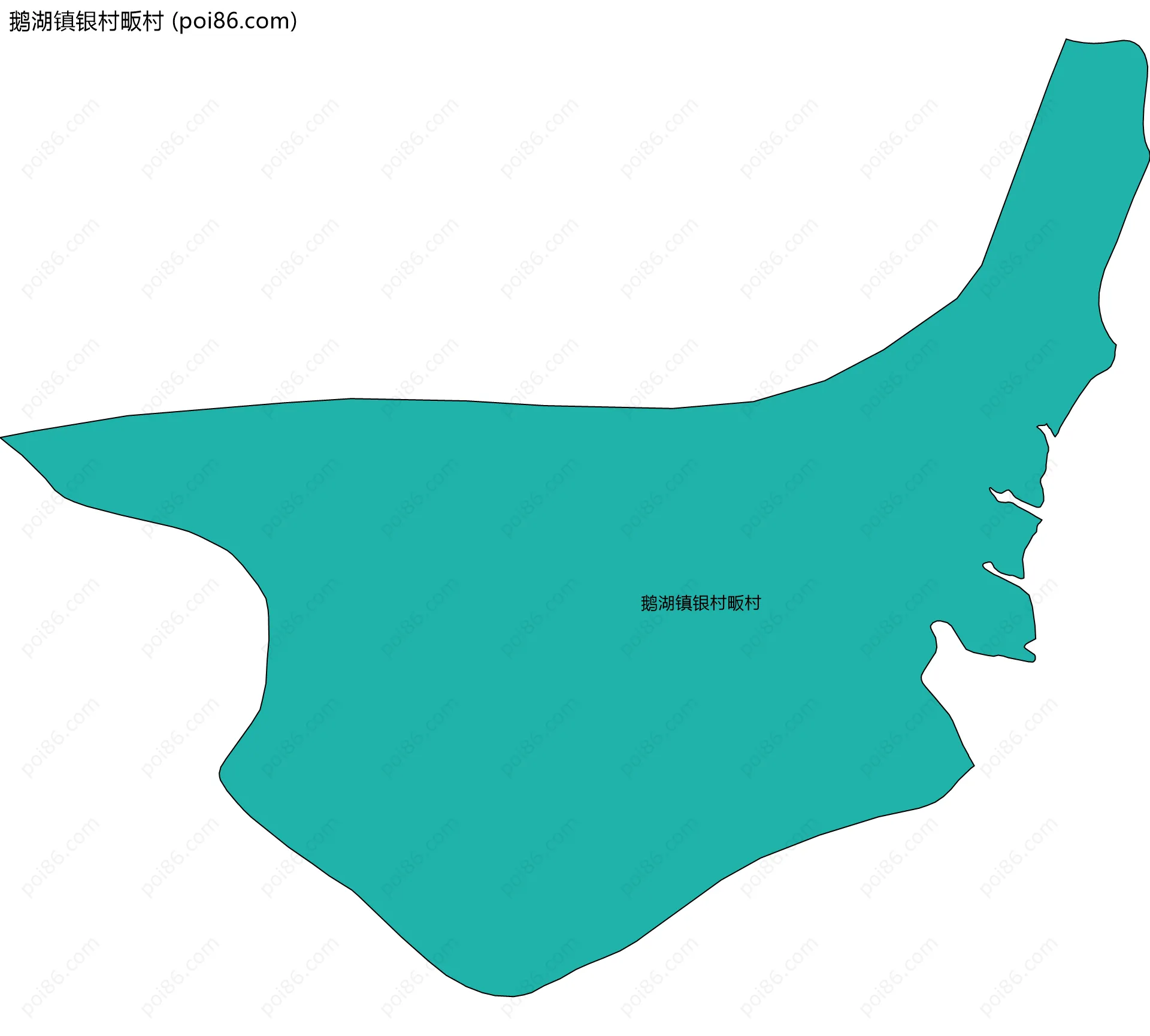 鹅湖镇银村畈村边界地图