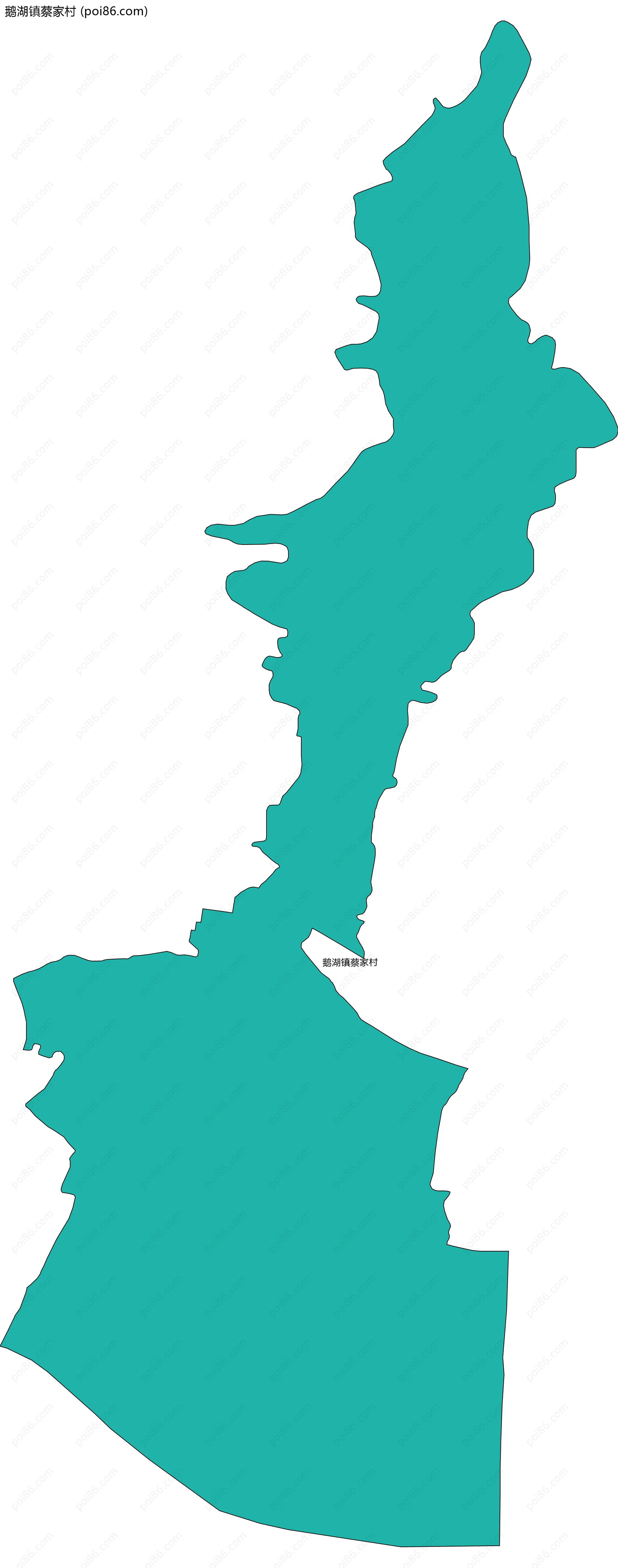 鹅湖镇蔡家村边界地图