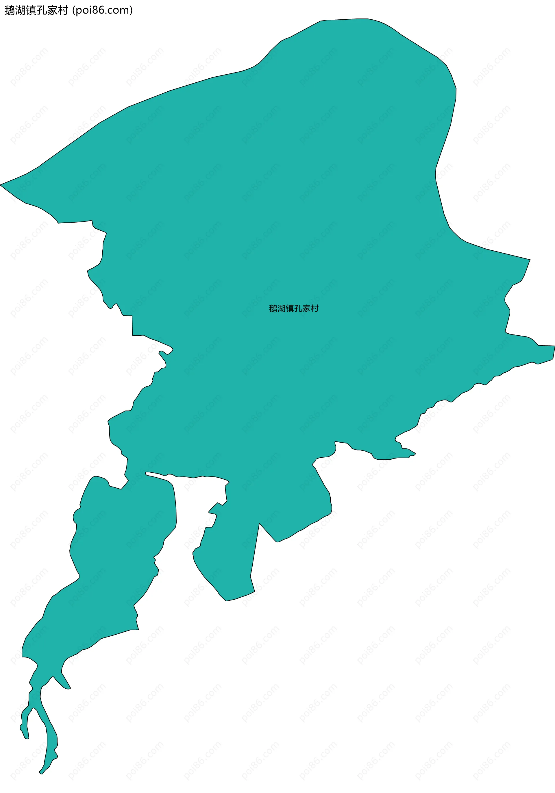 鹅湖镇孔家村边界地图