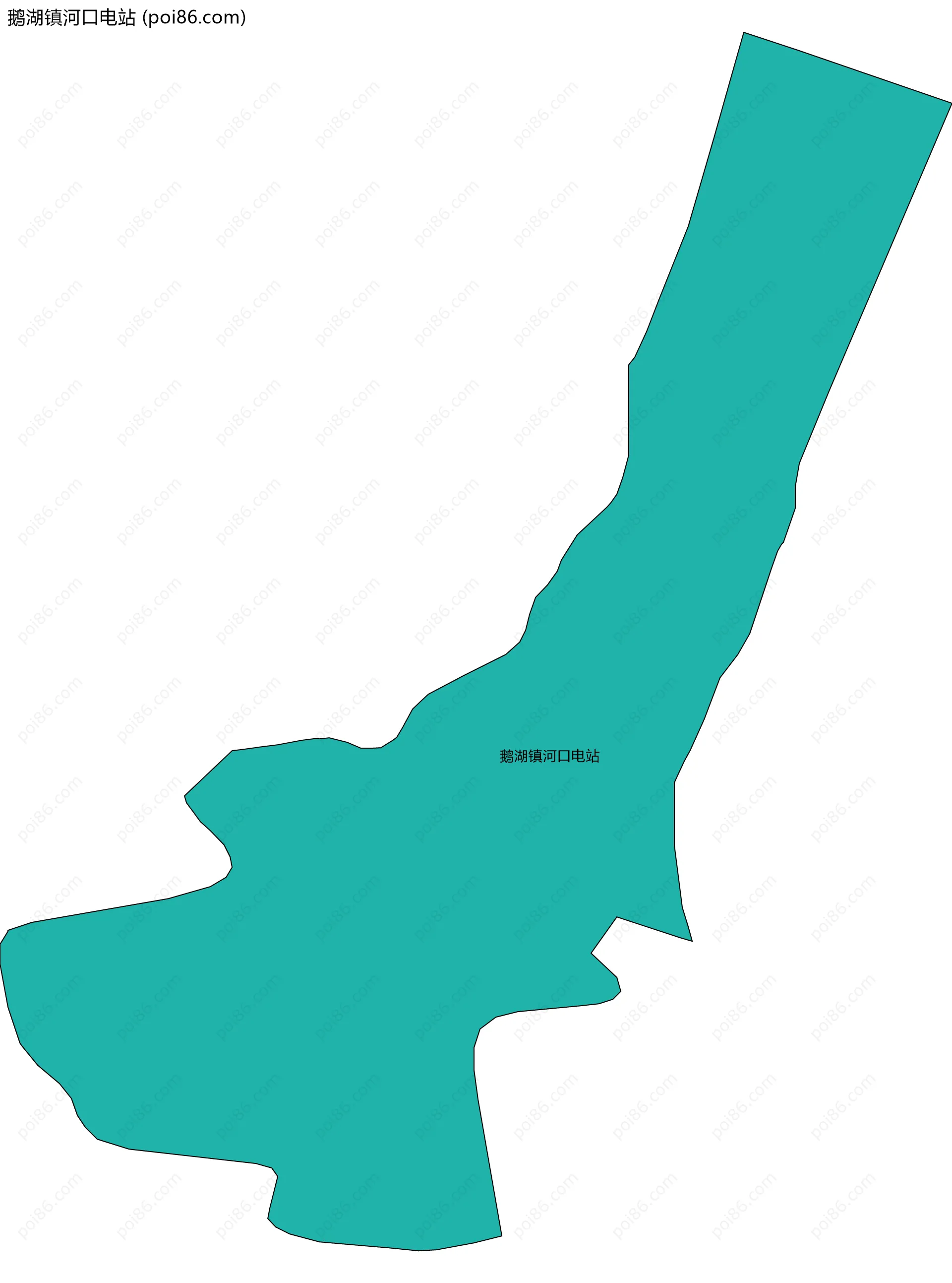 鹅湖镇河口电站边界地图