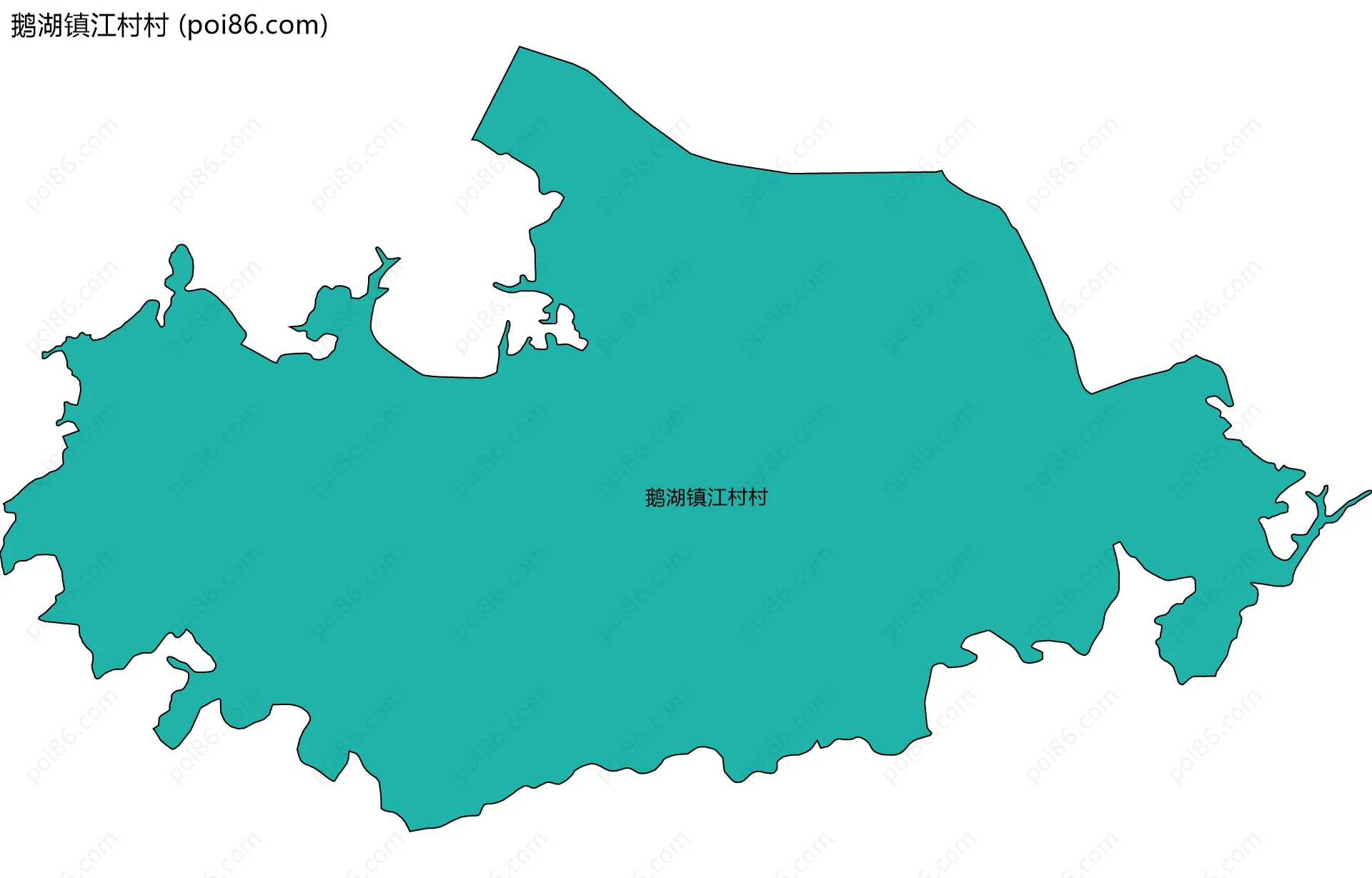 鹅湖镇江村村边界地图