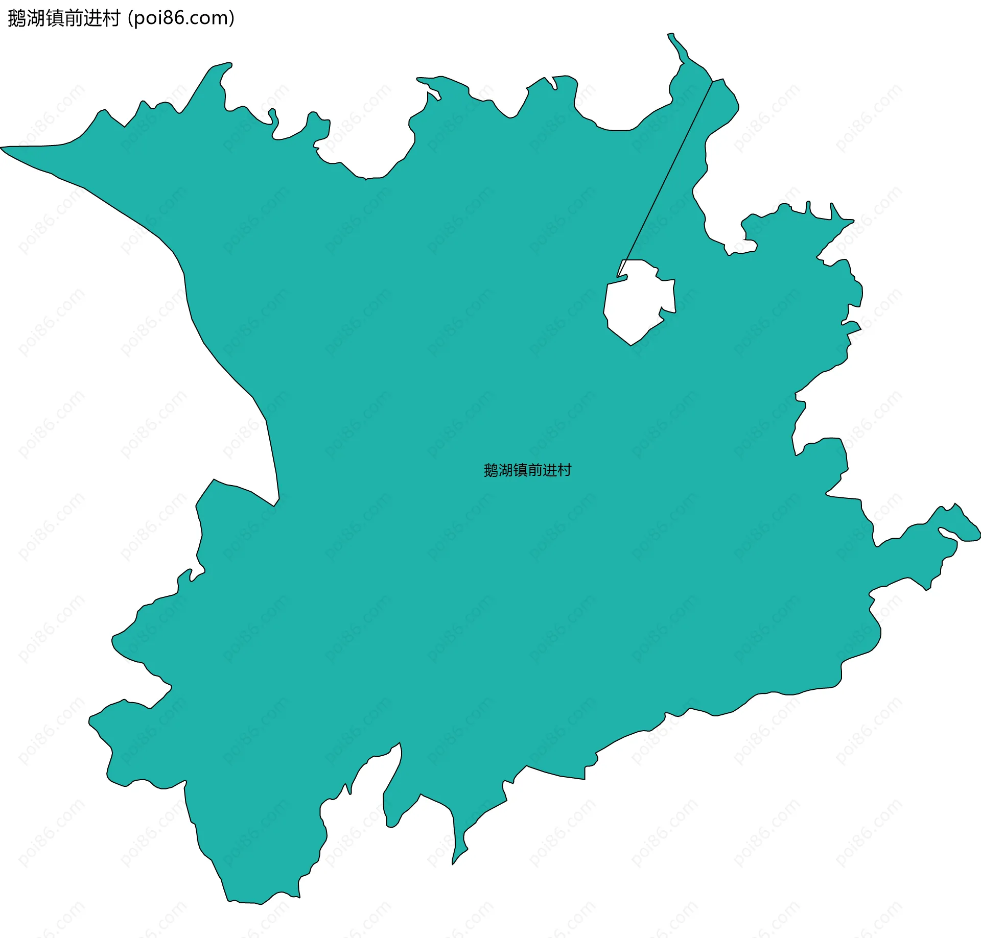鹅湖镇前进村边界地图