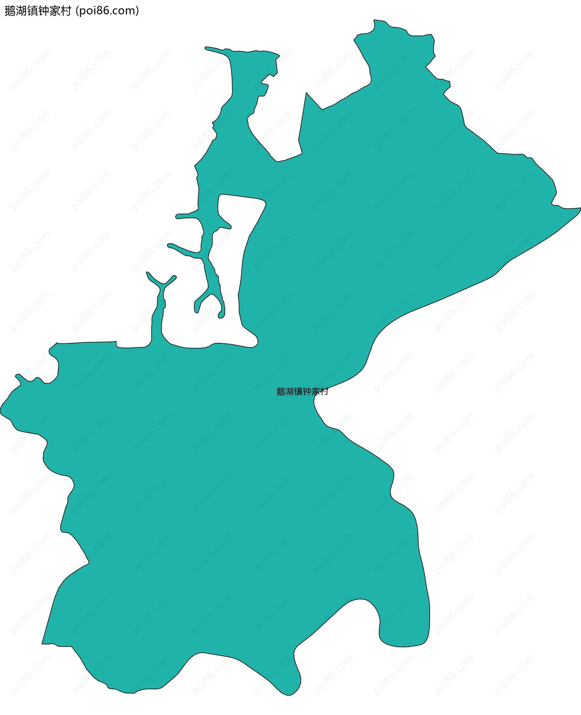 鹅湖镇钟家村边界地图