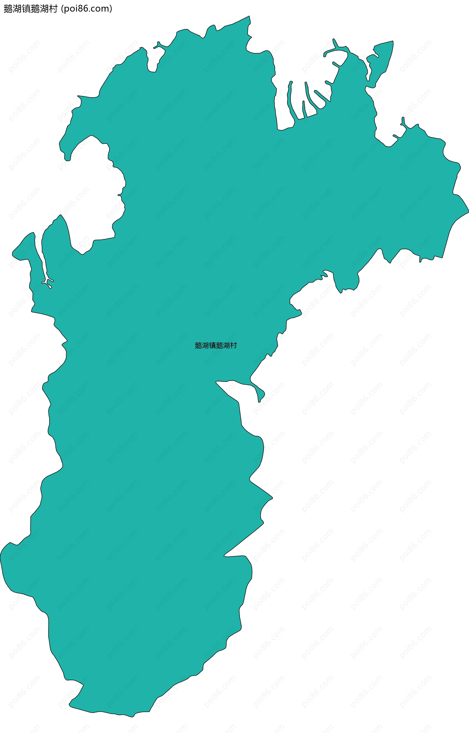 鹅湖镇鹅湖村边界地图