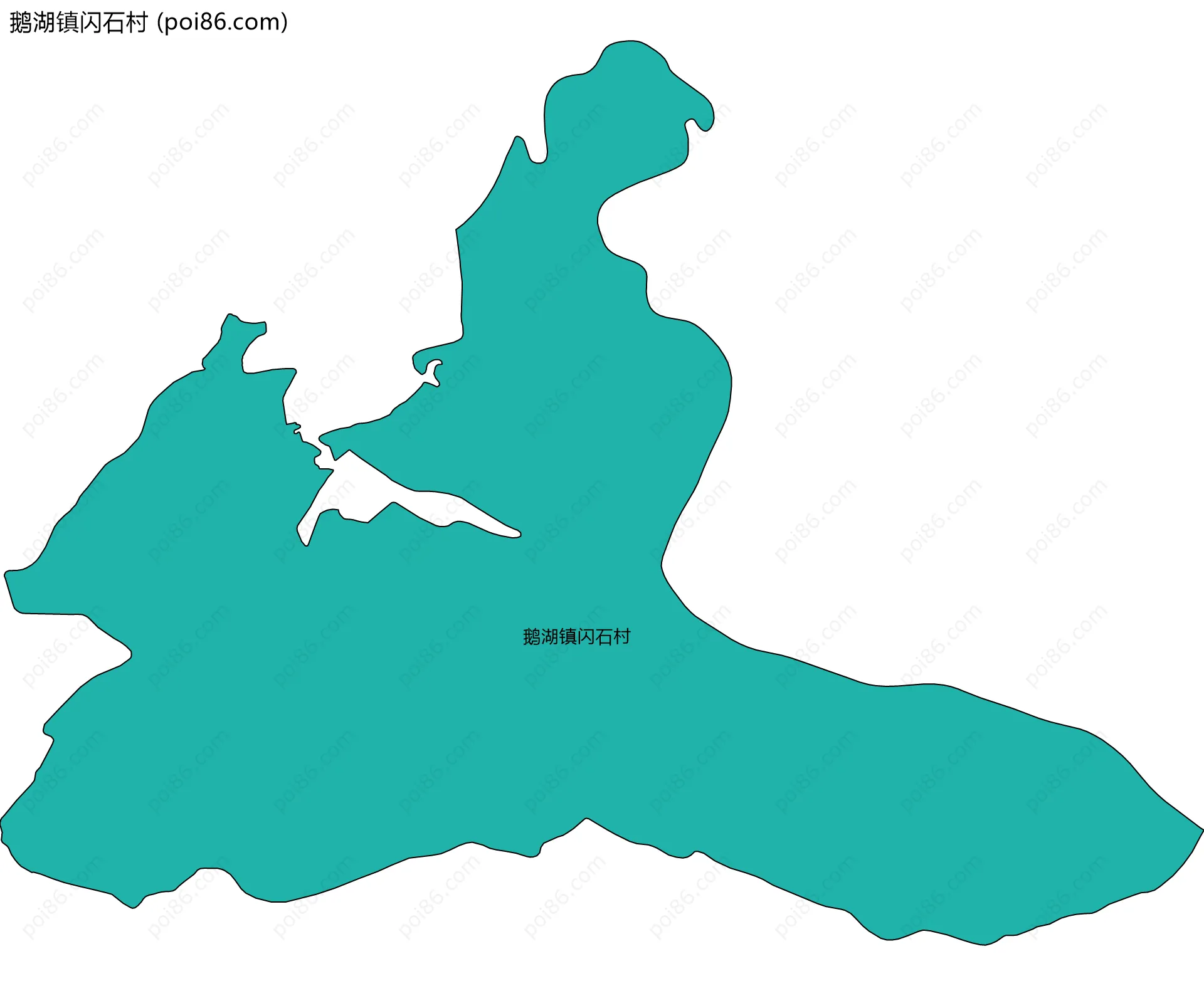 鹅湖镇闪石村边界地图