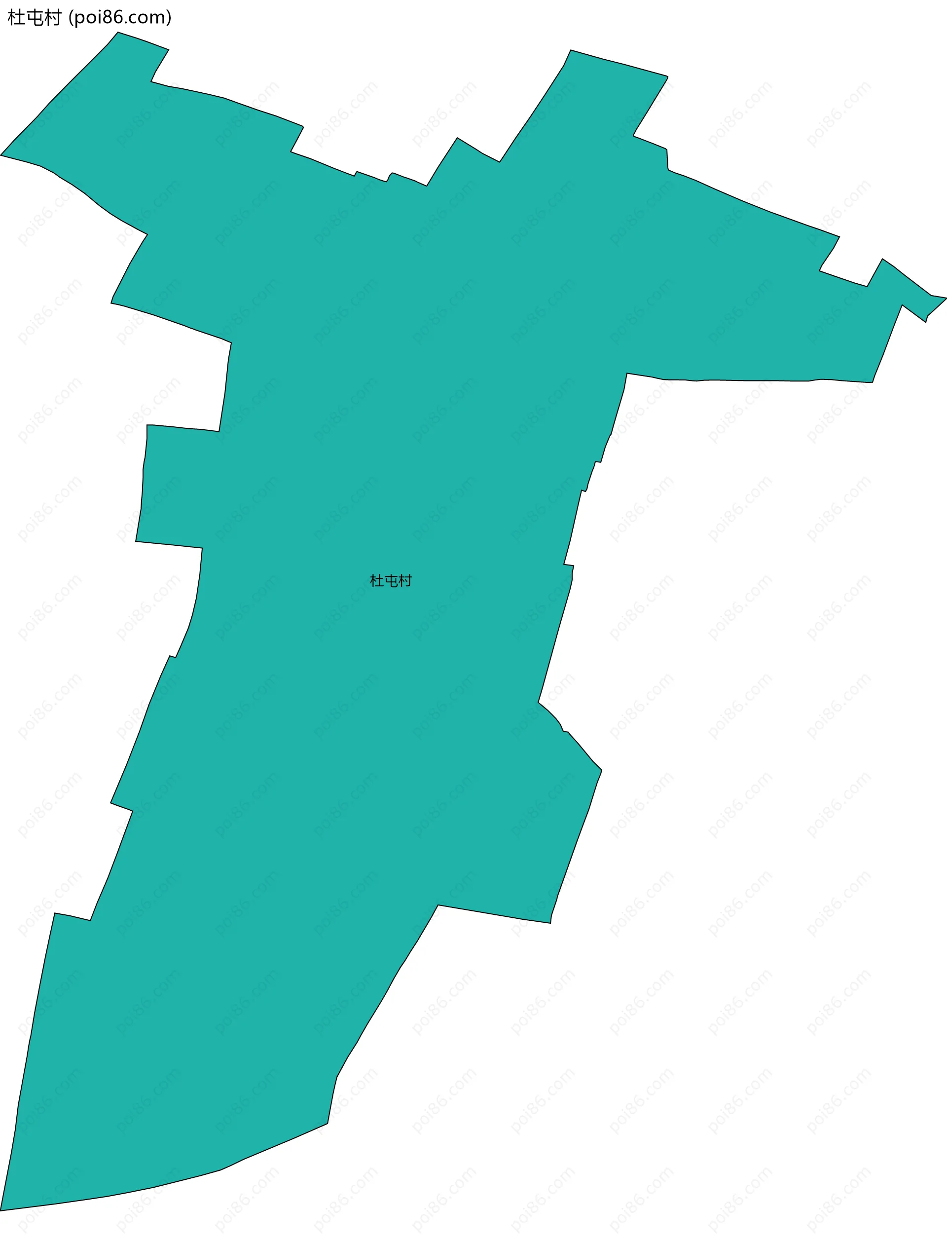 杜屯村边界地图