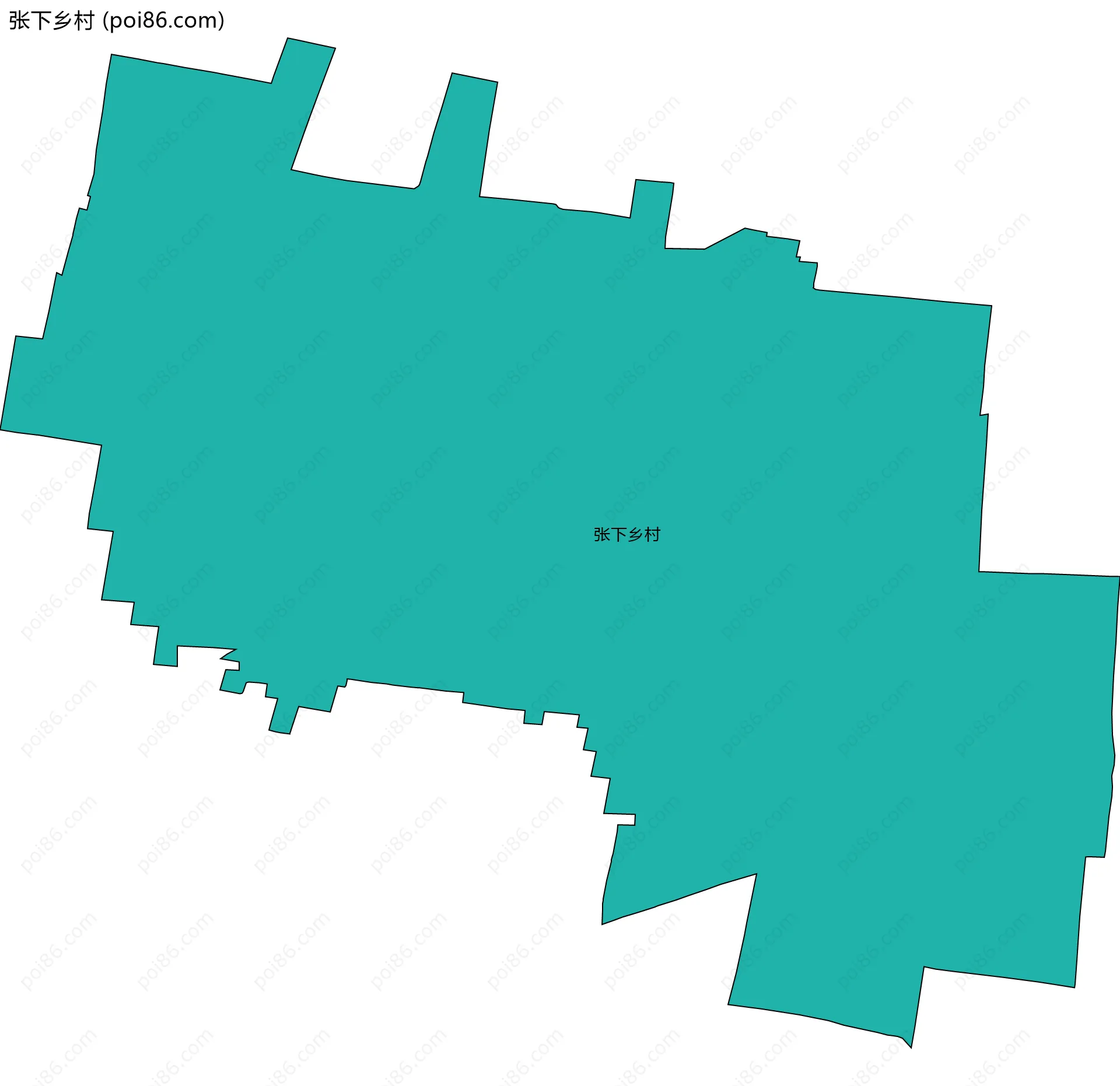 张下乡村边界地图