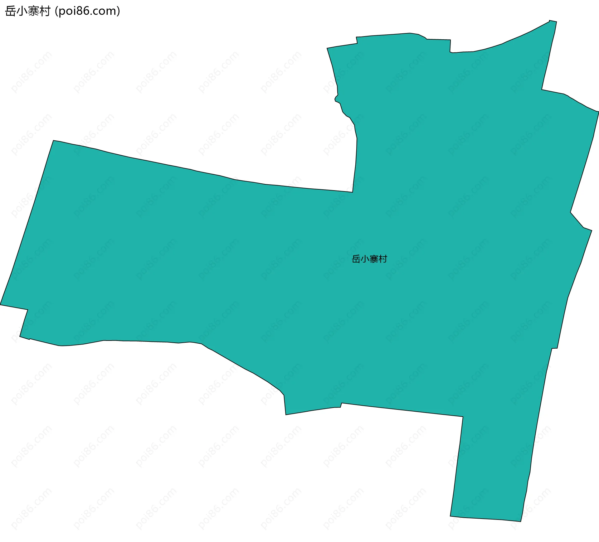 岳小寨村边界地图