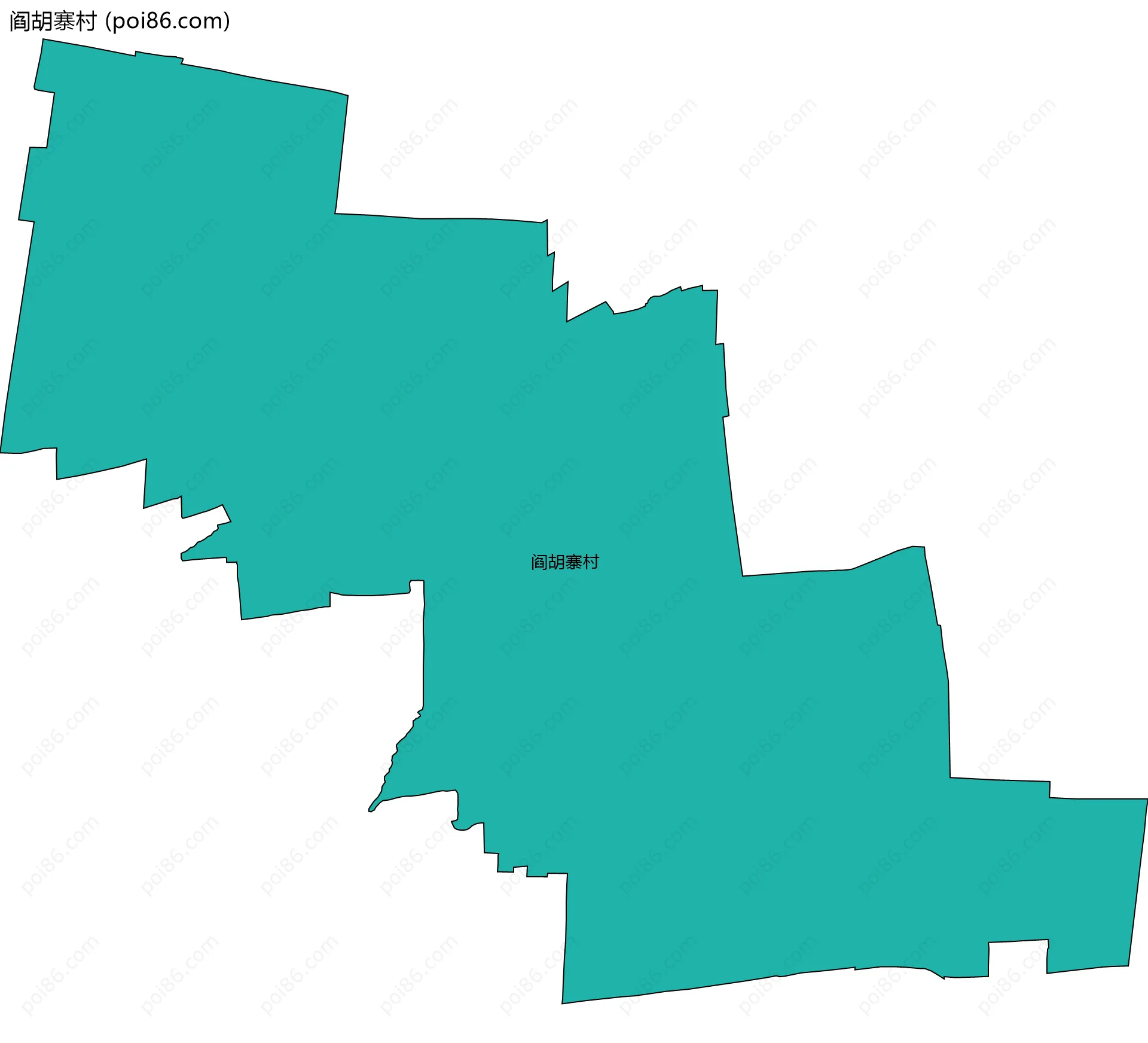 阎胡寨村边界地图