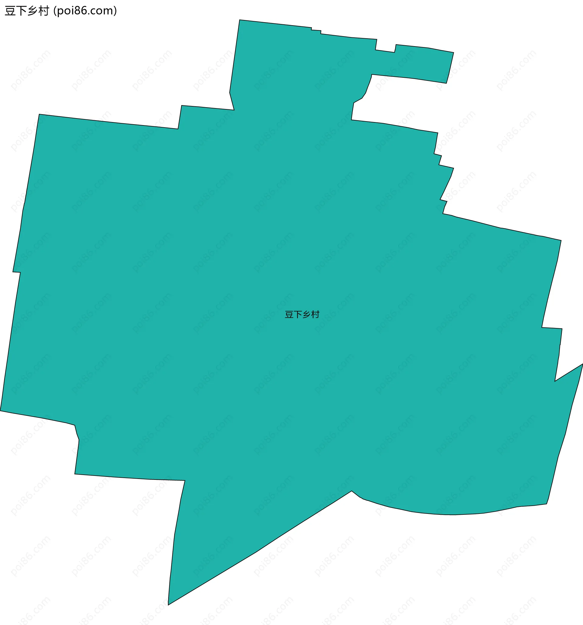 豆下乡村边界地图