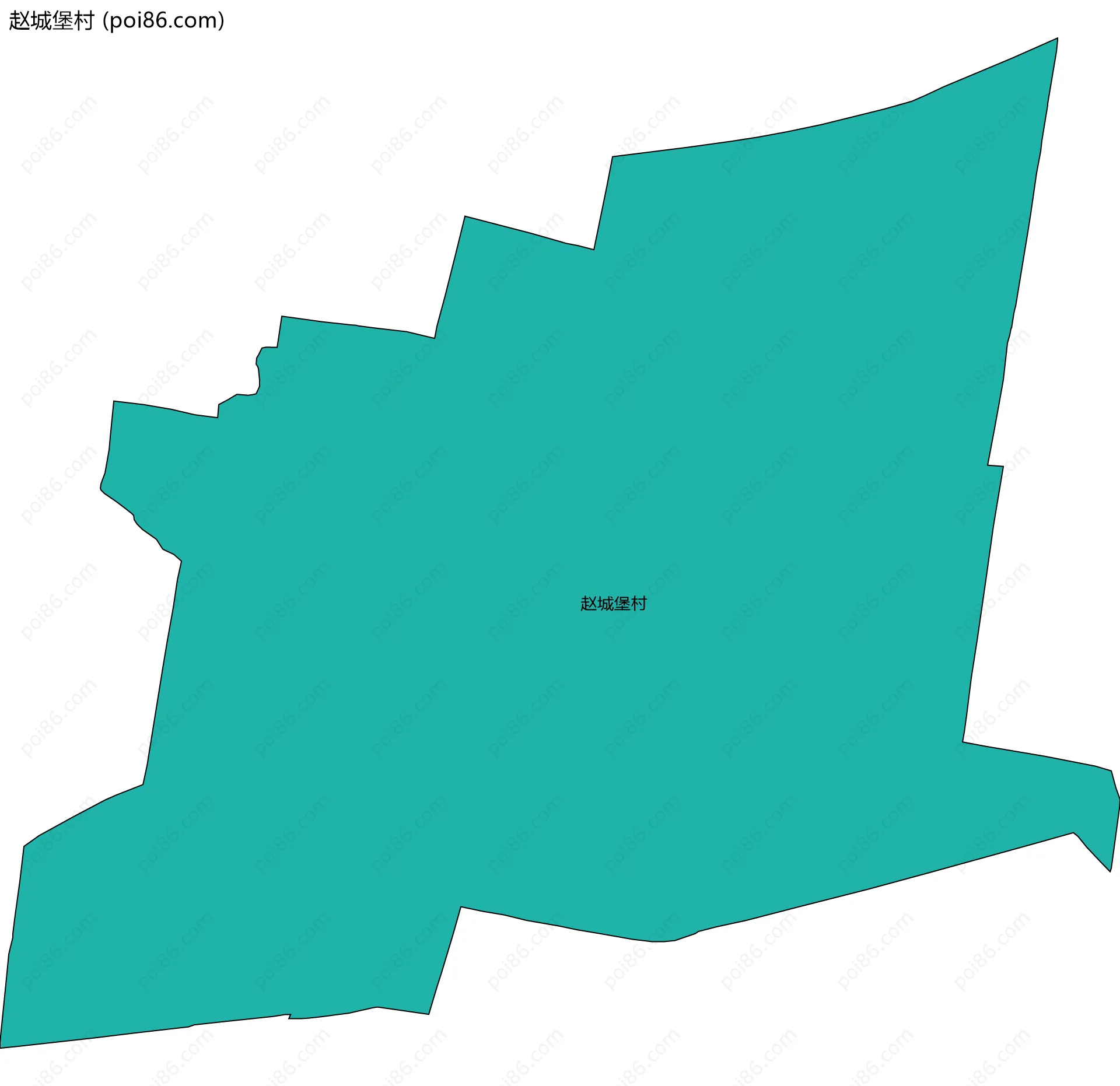 赵城堡村边界地图
