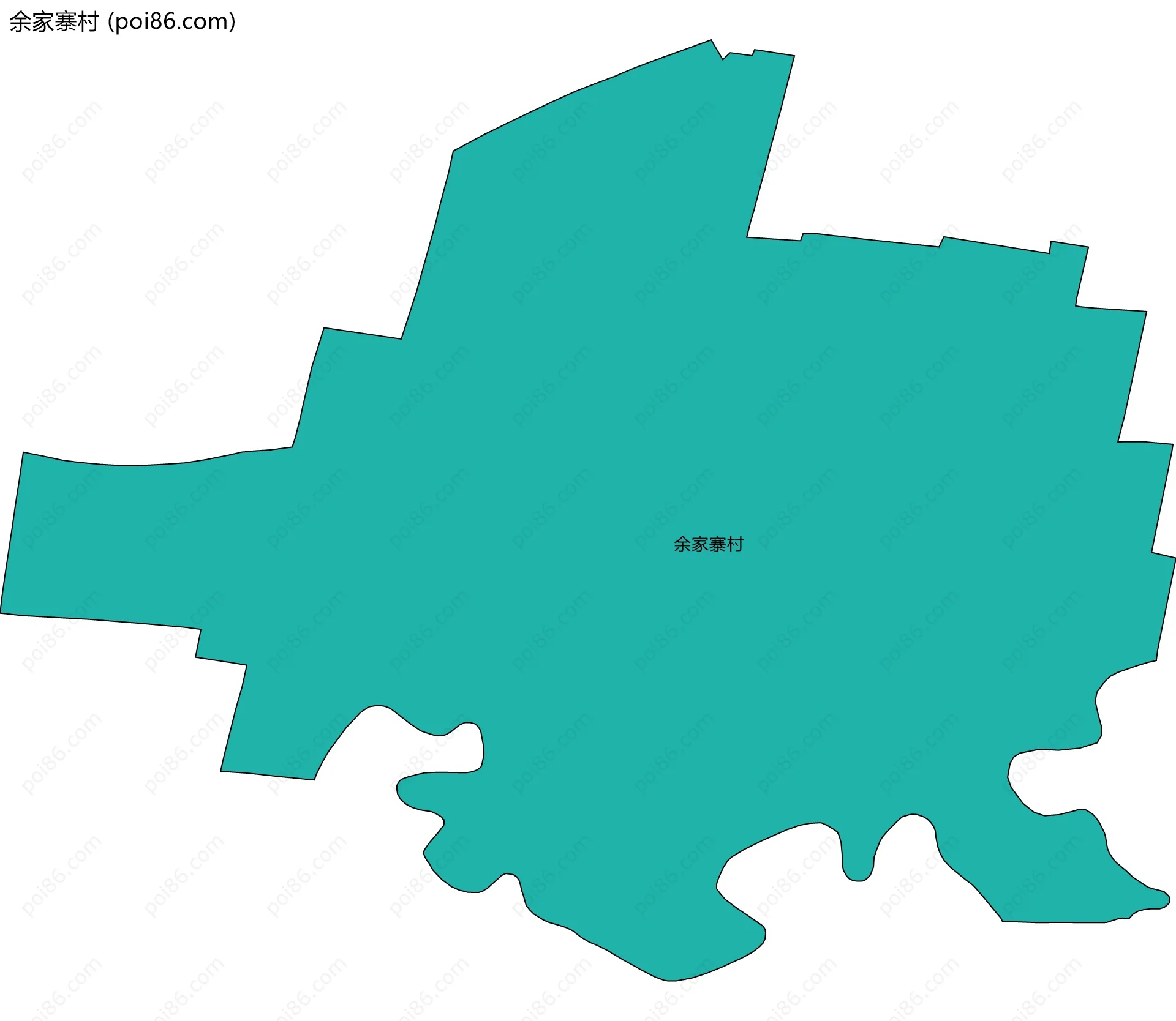 余家寨村边界地图