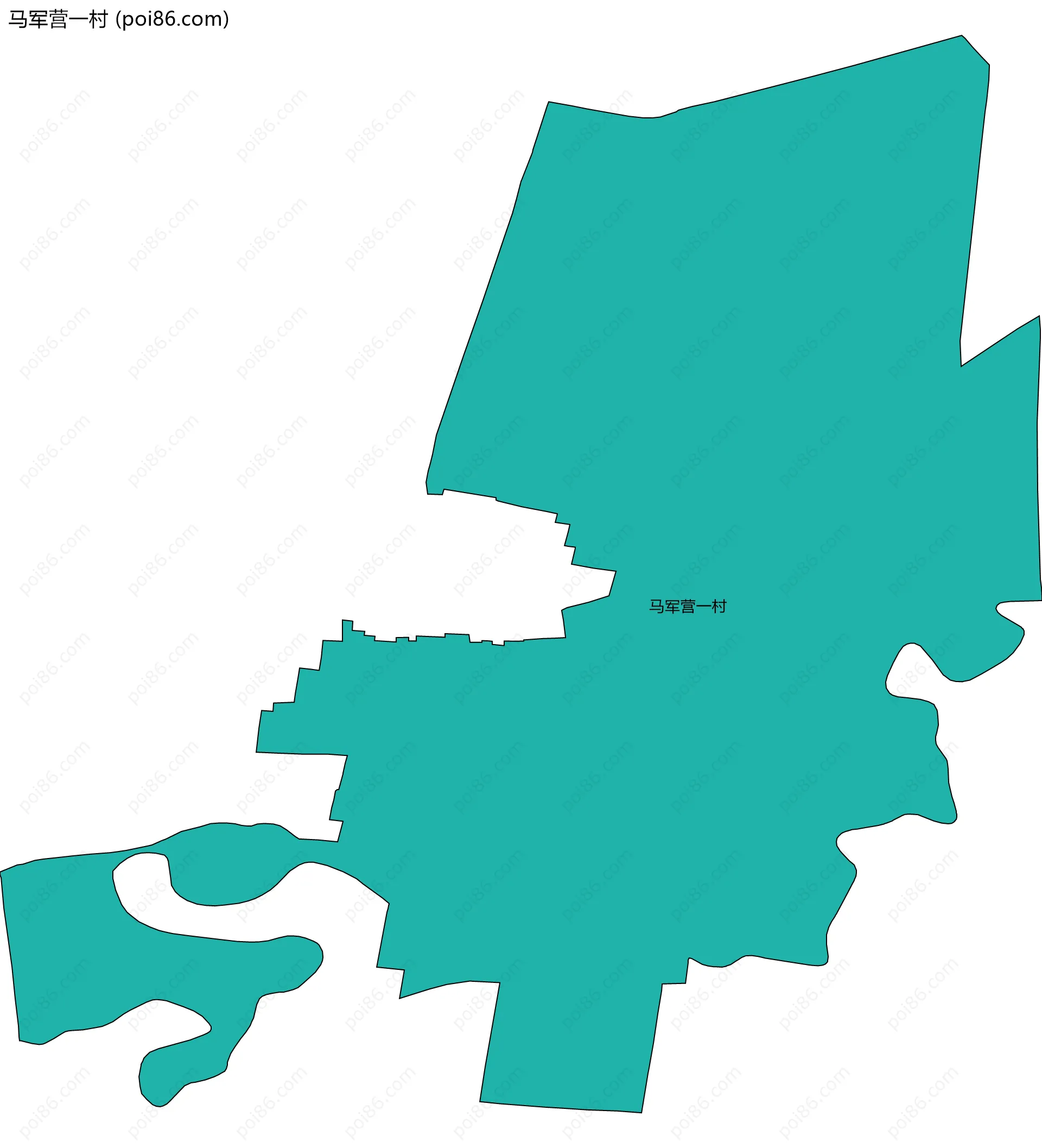 马军营一村边界地图