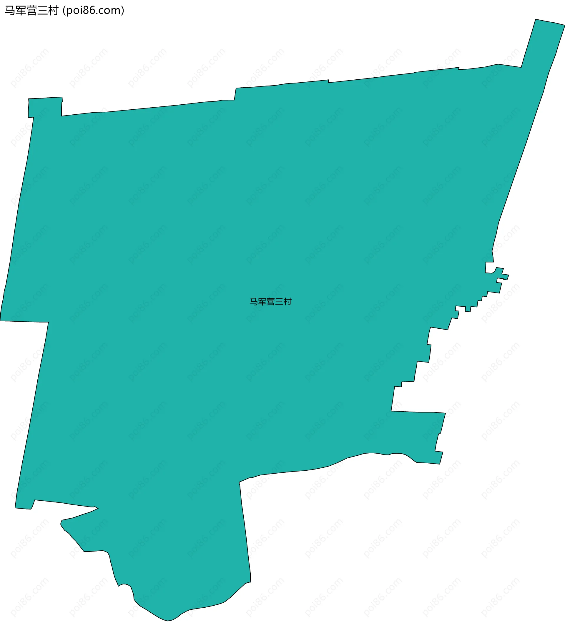 马军营三村边界地图