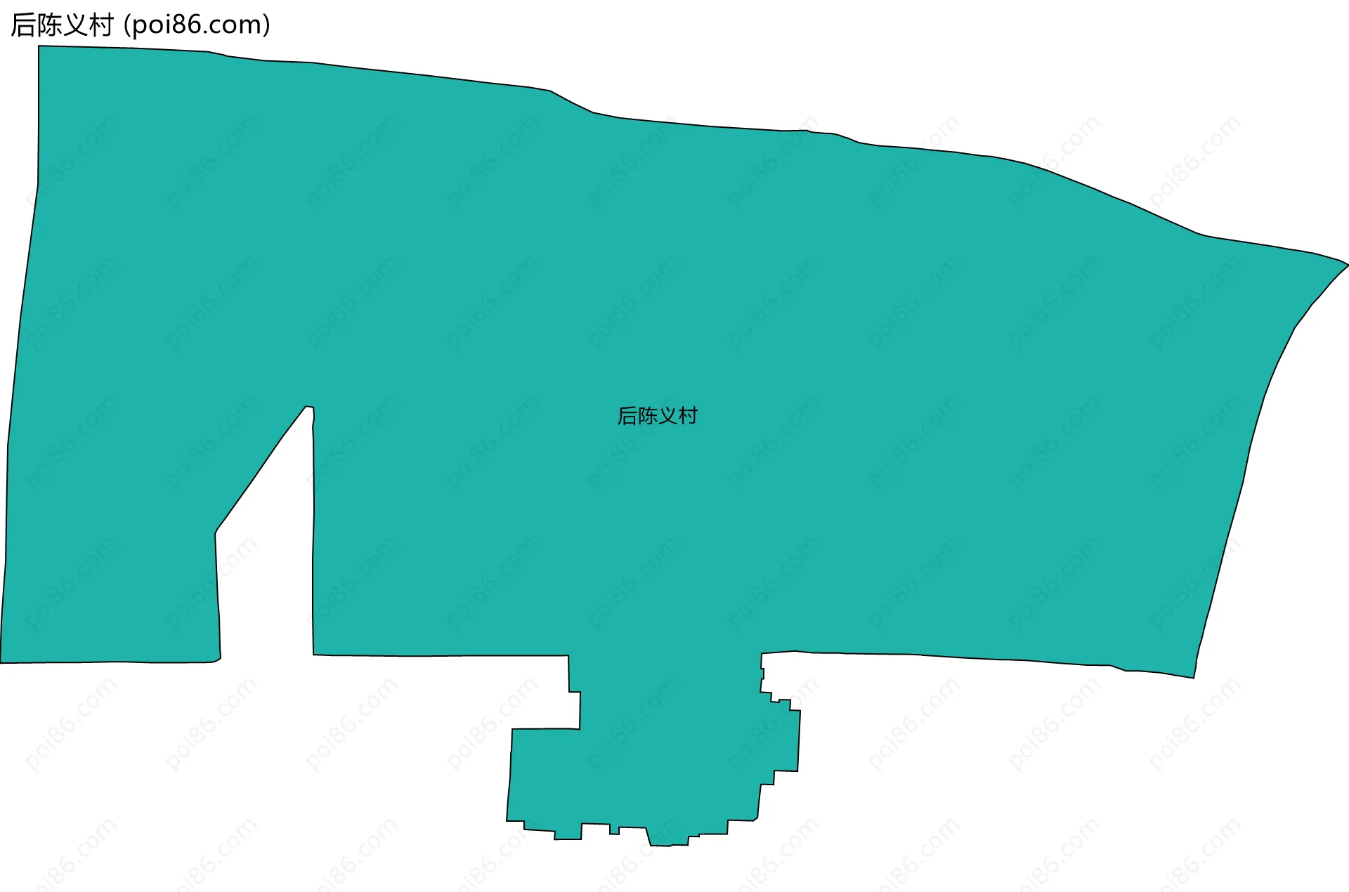 后陈义村边界地图