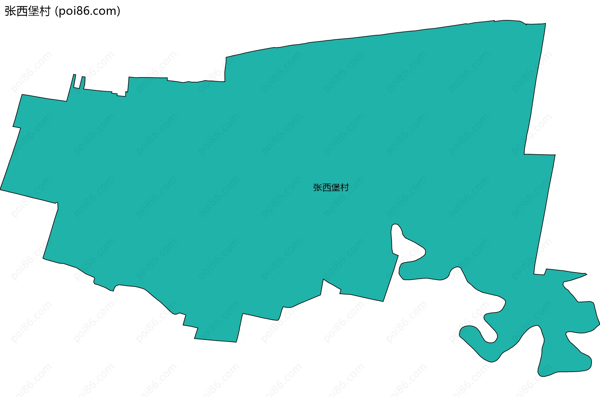 张西堡村边界地图