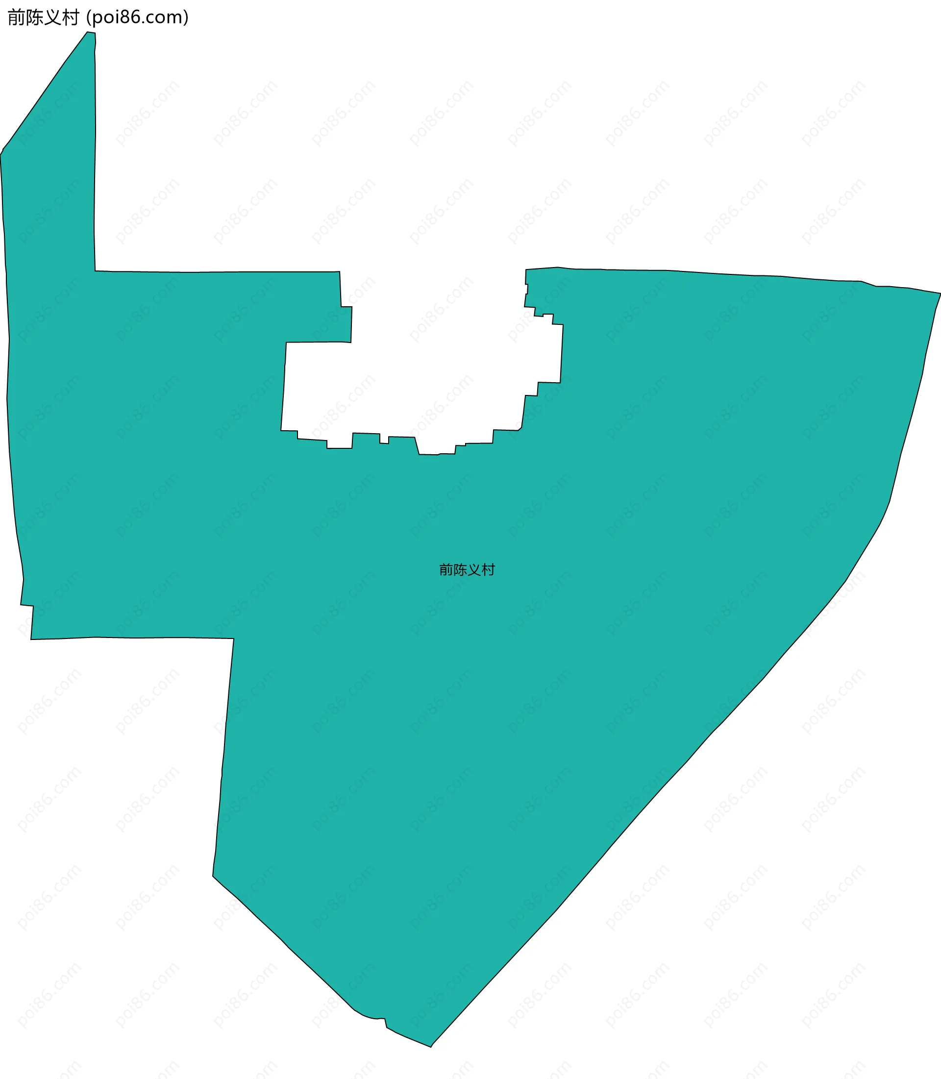 前陈义村边界地图
