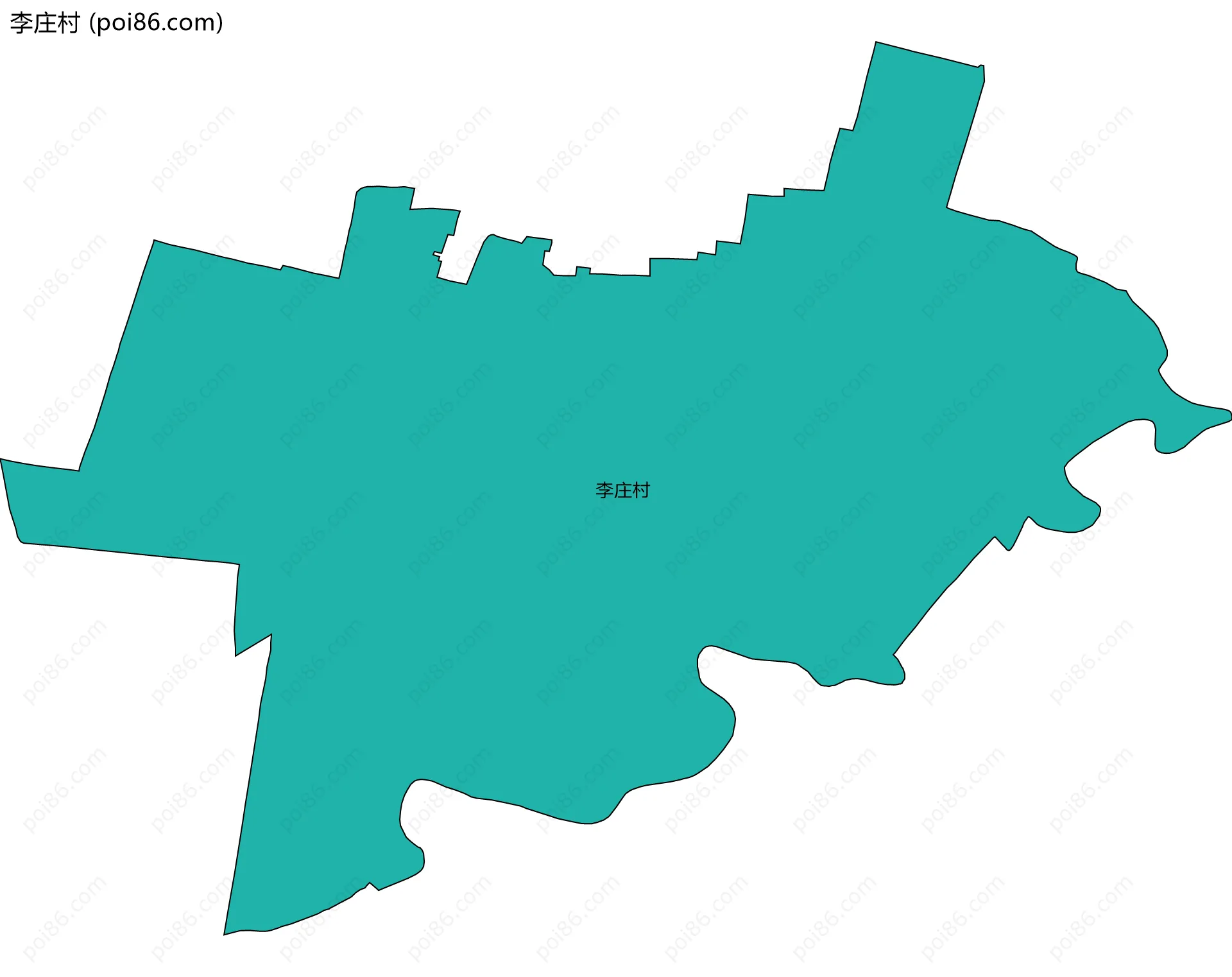 李庄村边界地图
