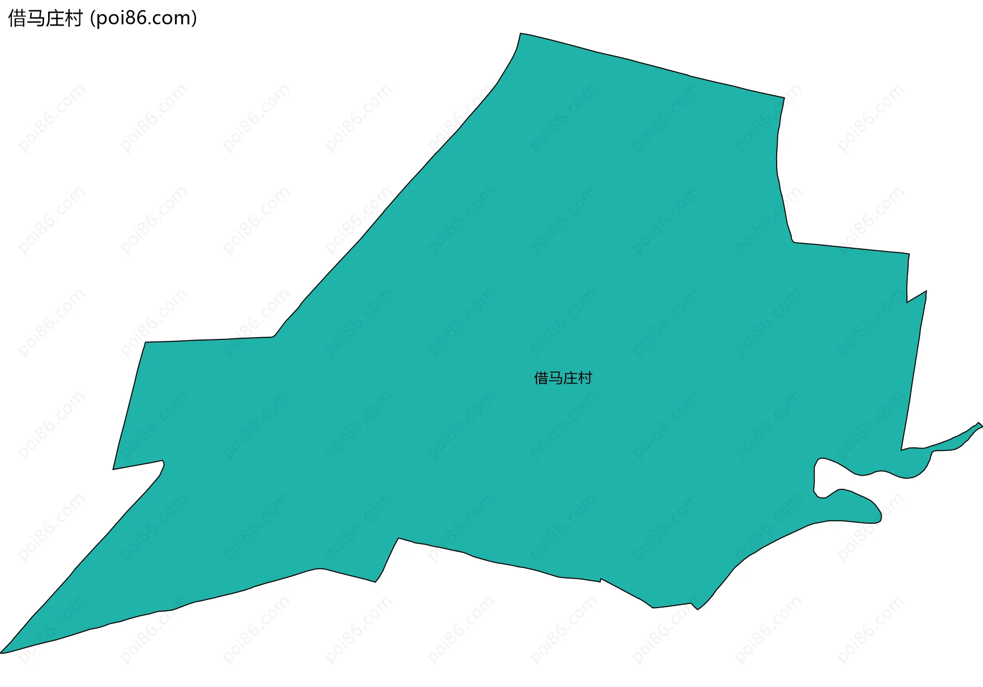 借马庄村边界地图