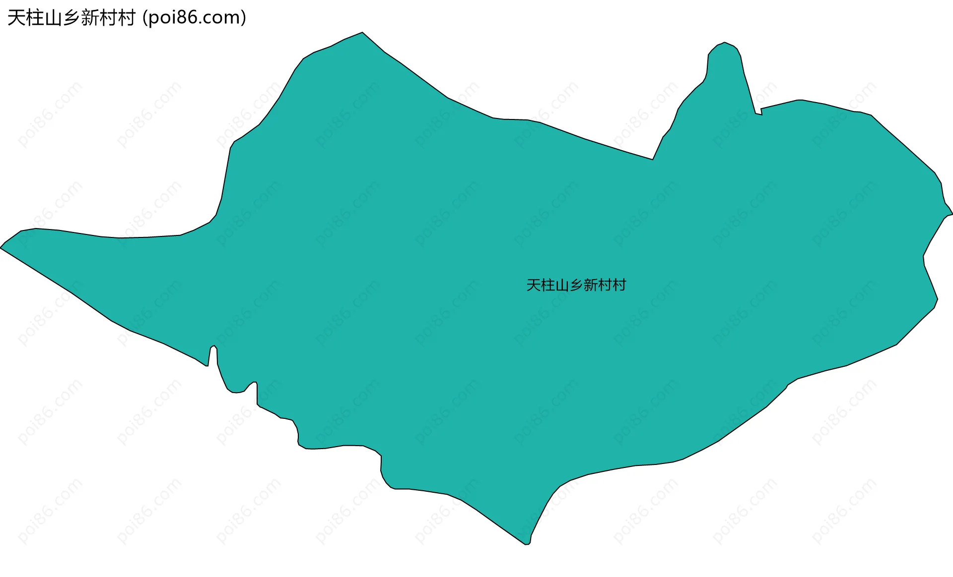 天柱山乡新村村边界地图