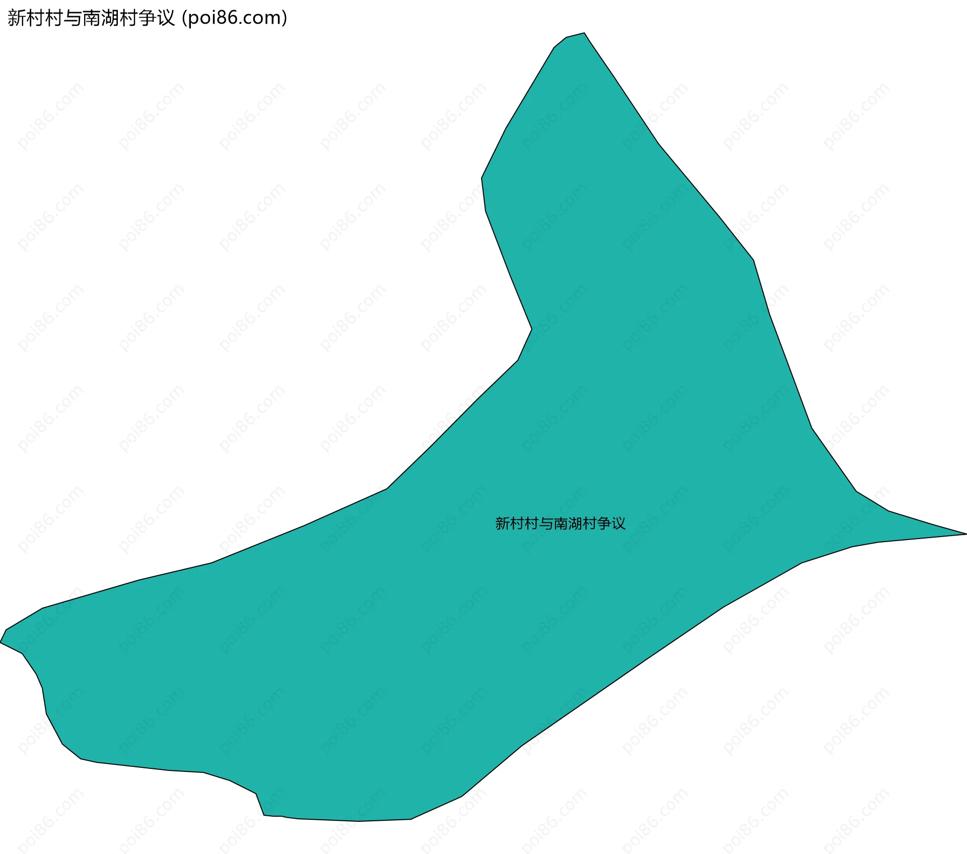 新村村与南湖村争议边界地图