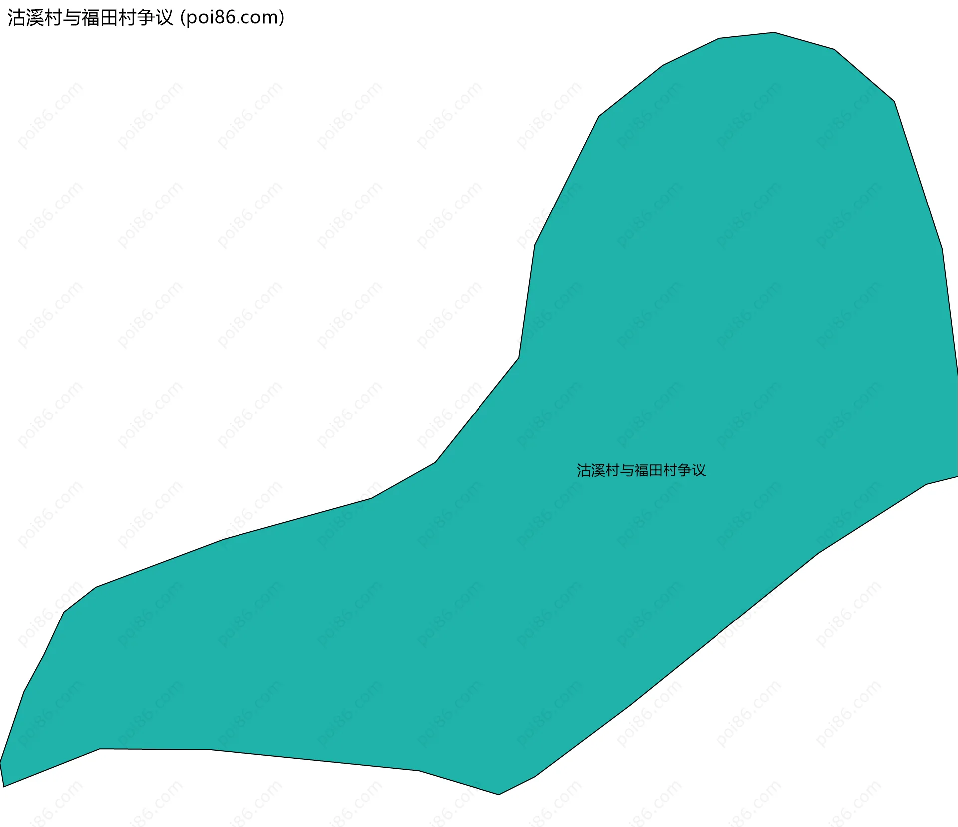 沽溪村与福田村争议边界地图