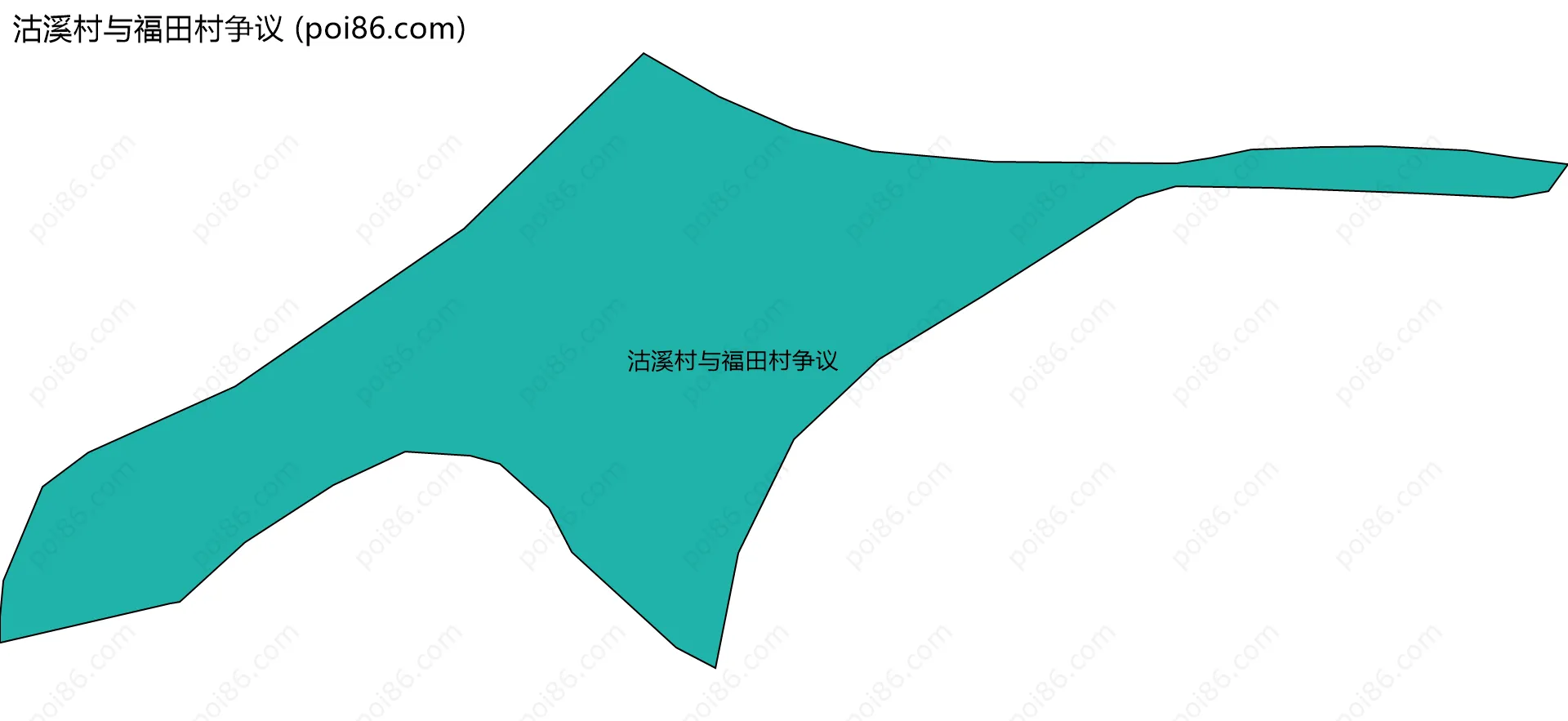 沽溪村与福田村争议边界地图