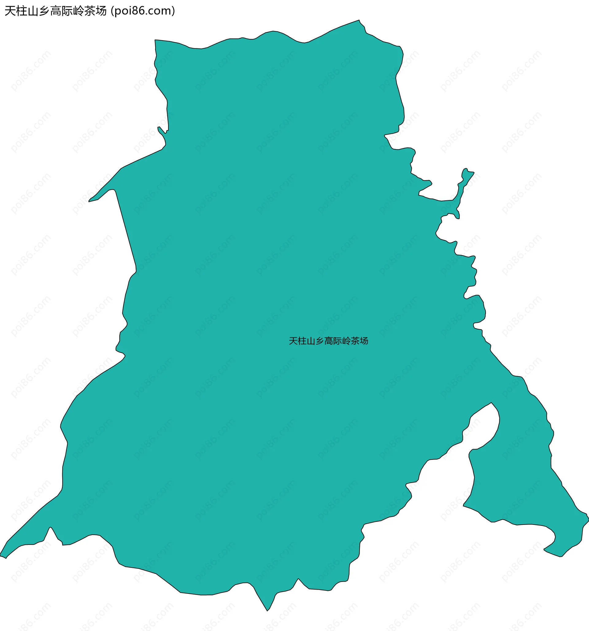 天柱山乡高际岭茶场边界地图