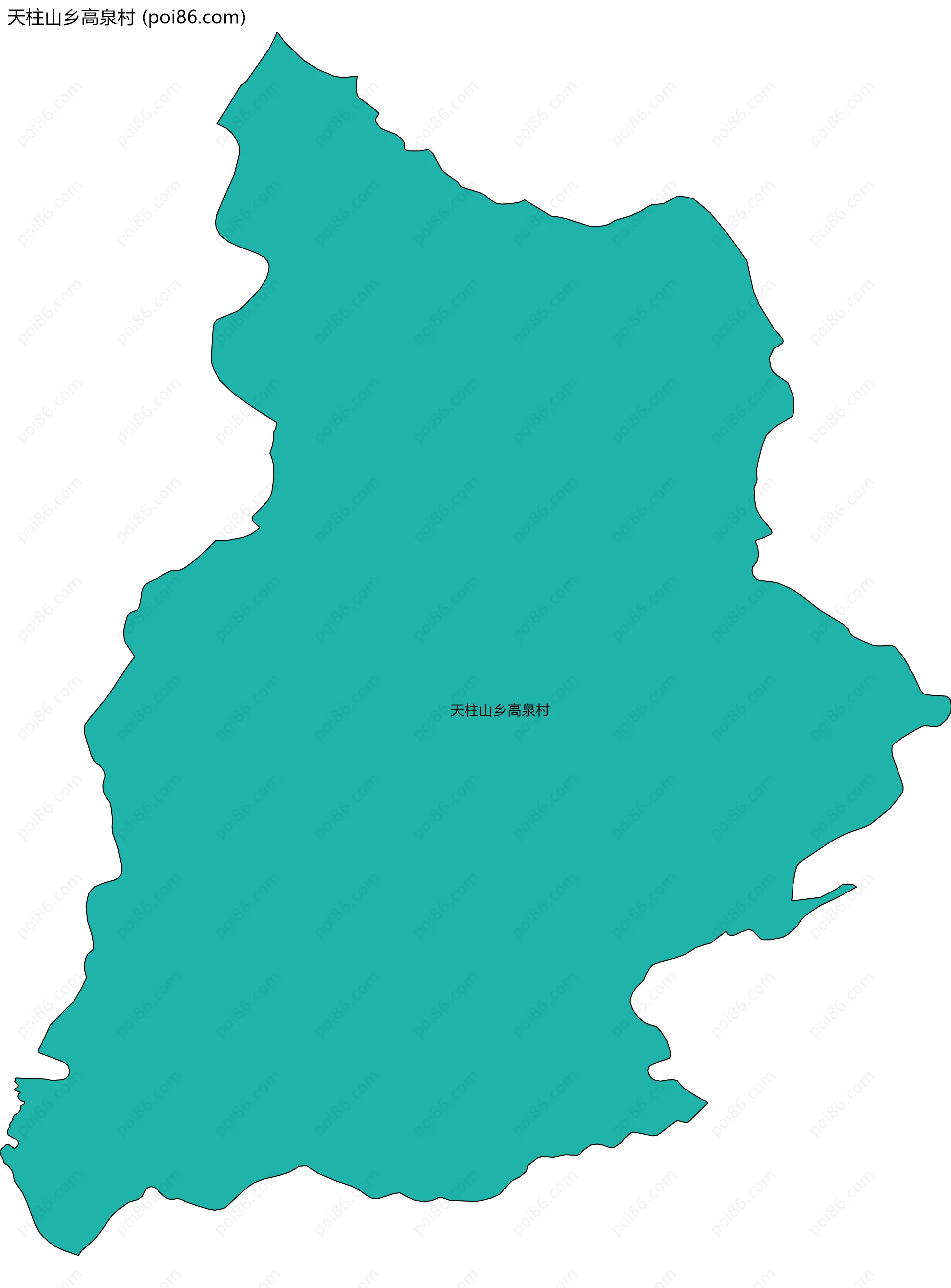 天柱山乡高泉村边界地图