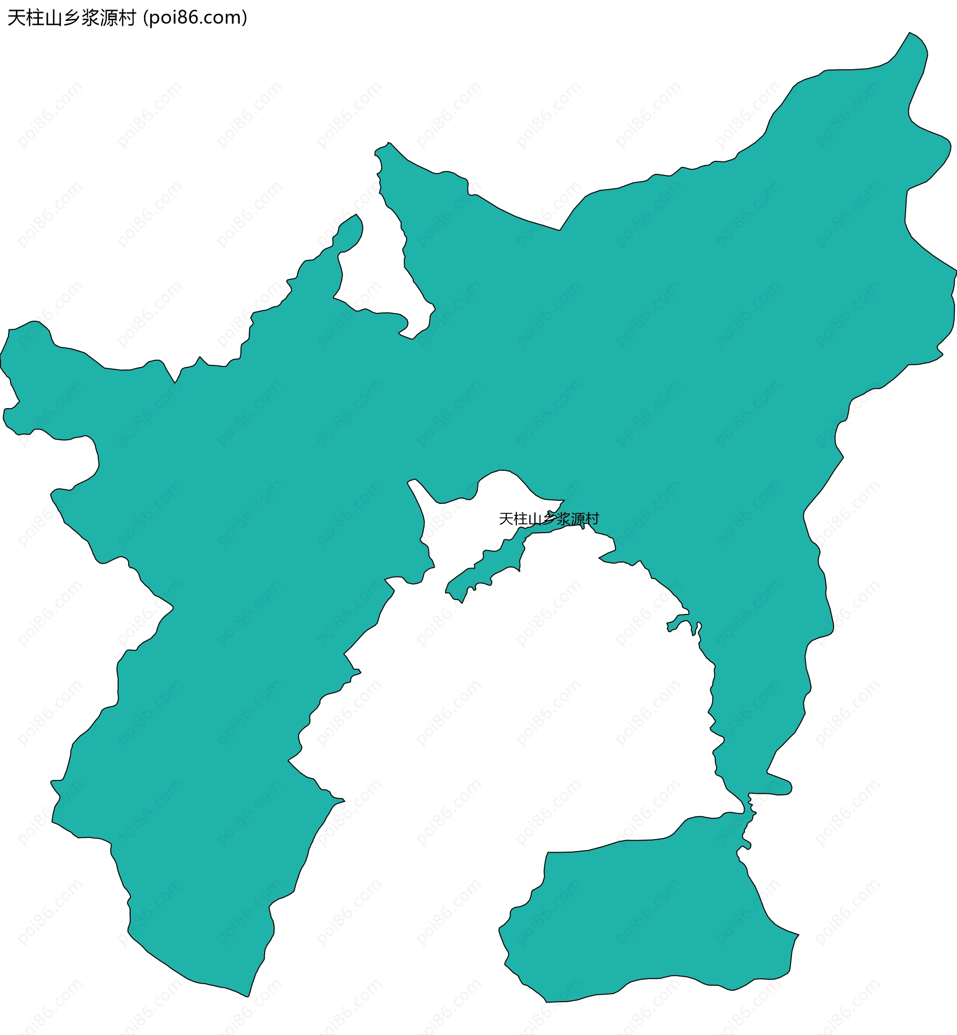 天柱山乡浆源村边界地图