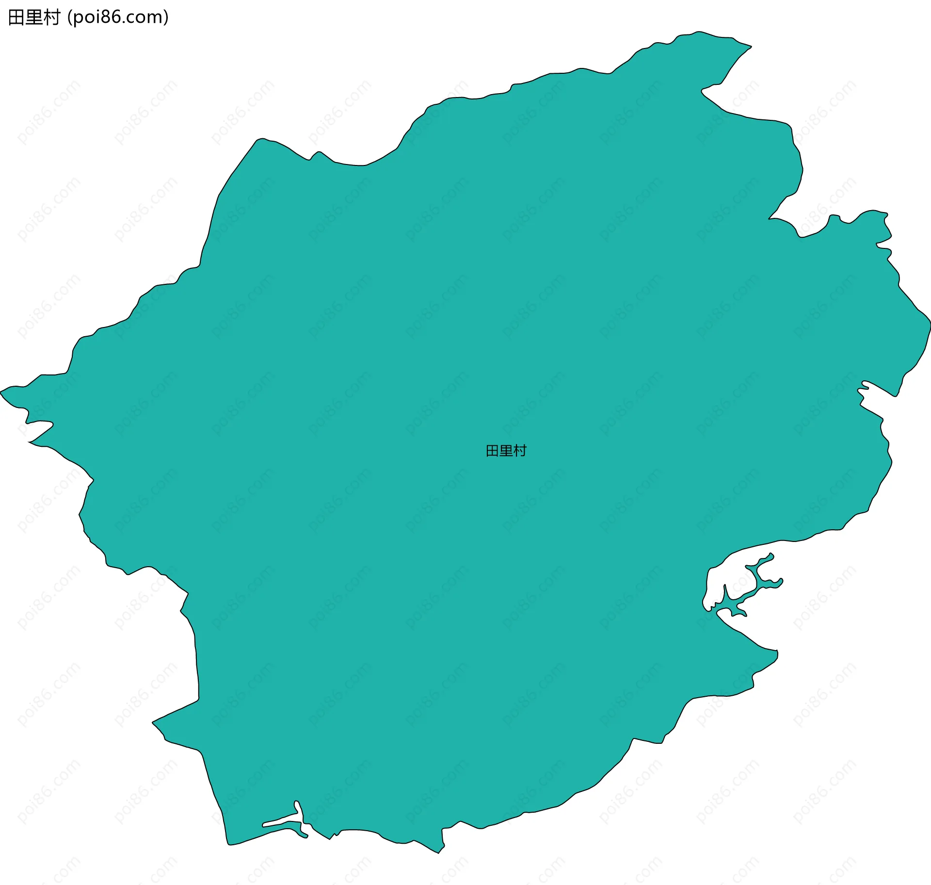 田里村边界地图