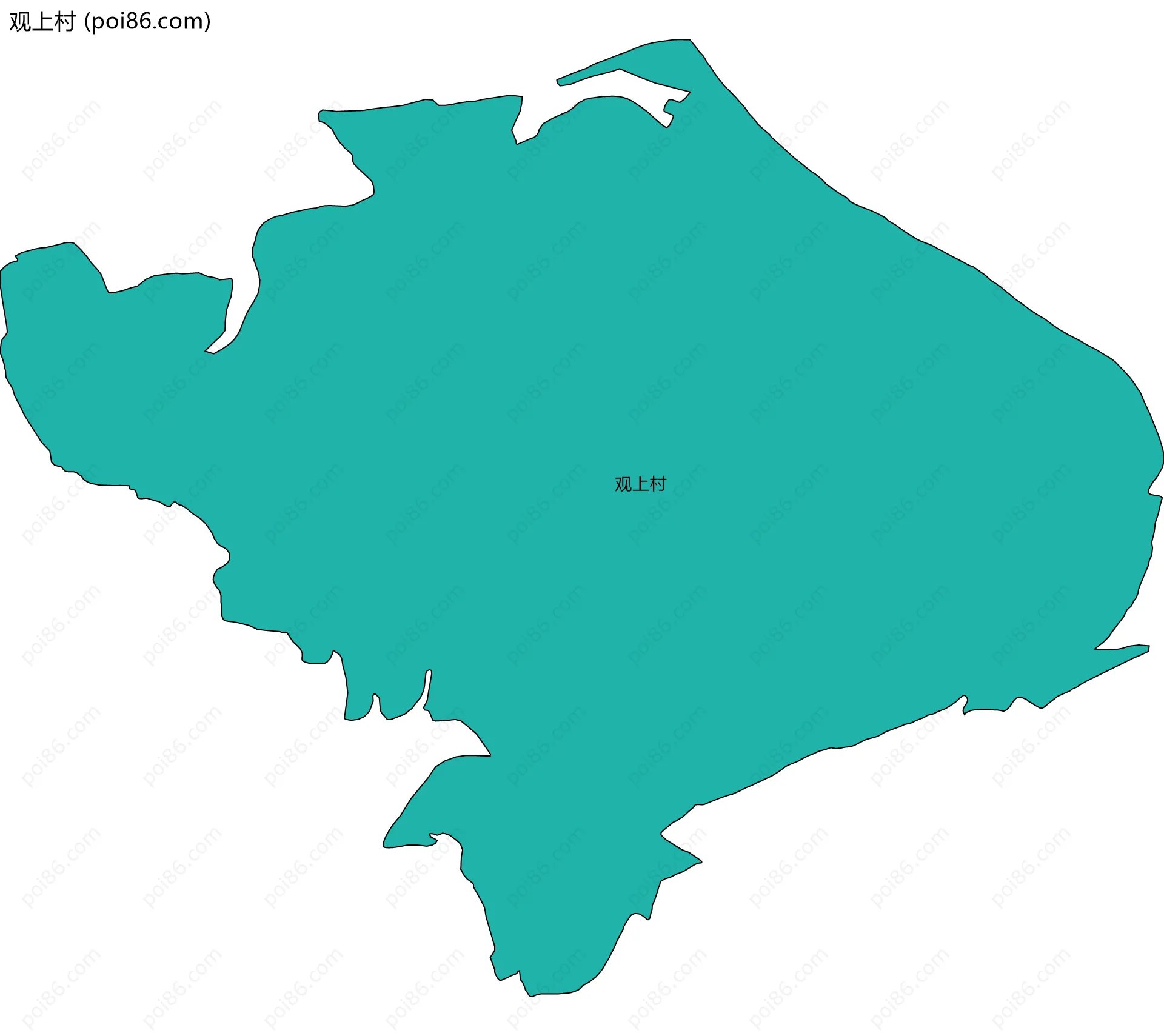 观上村边界地图