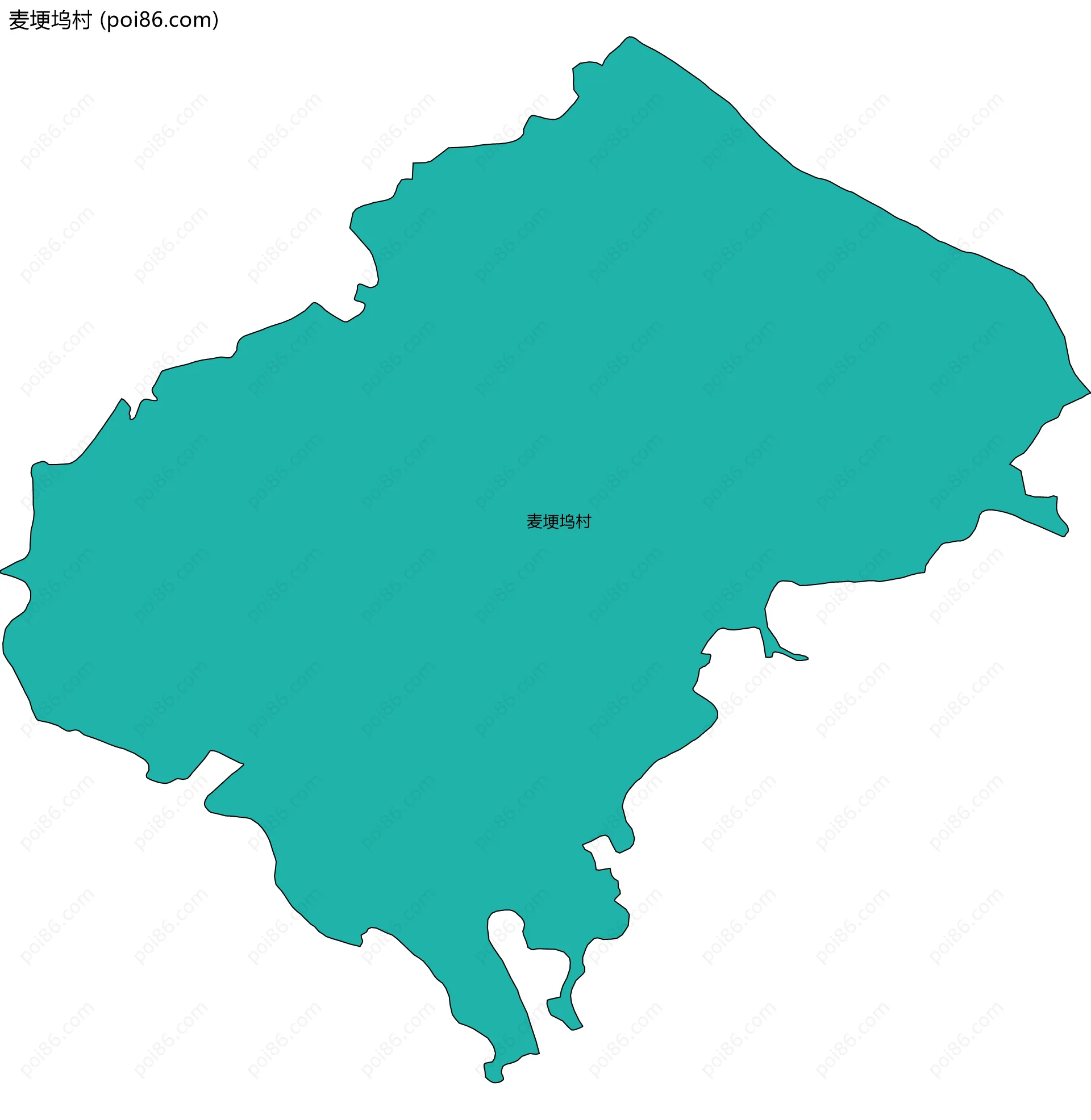 麦埂坞村边界地图