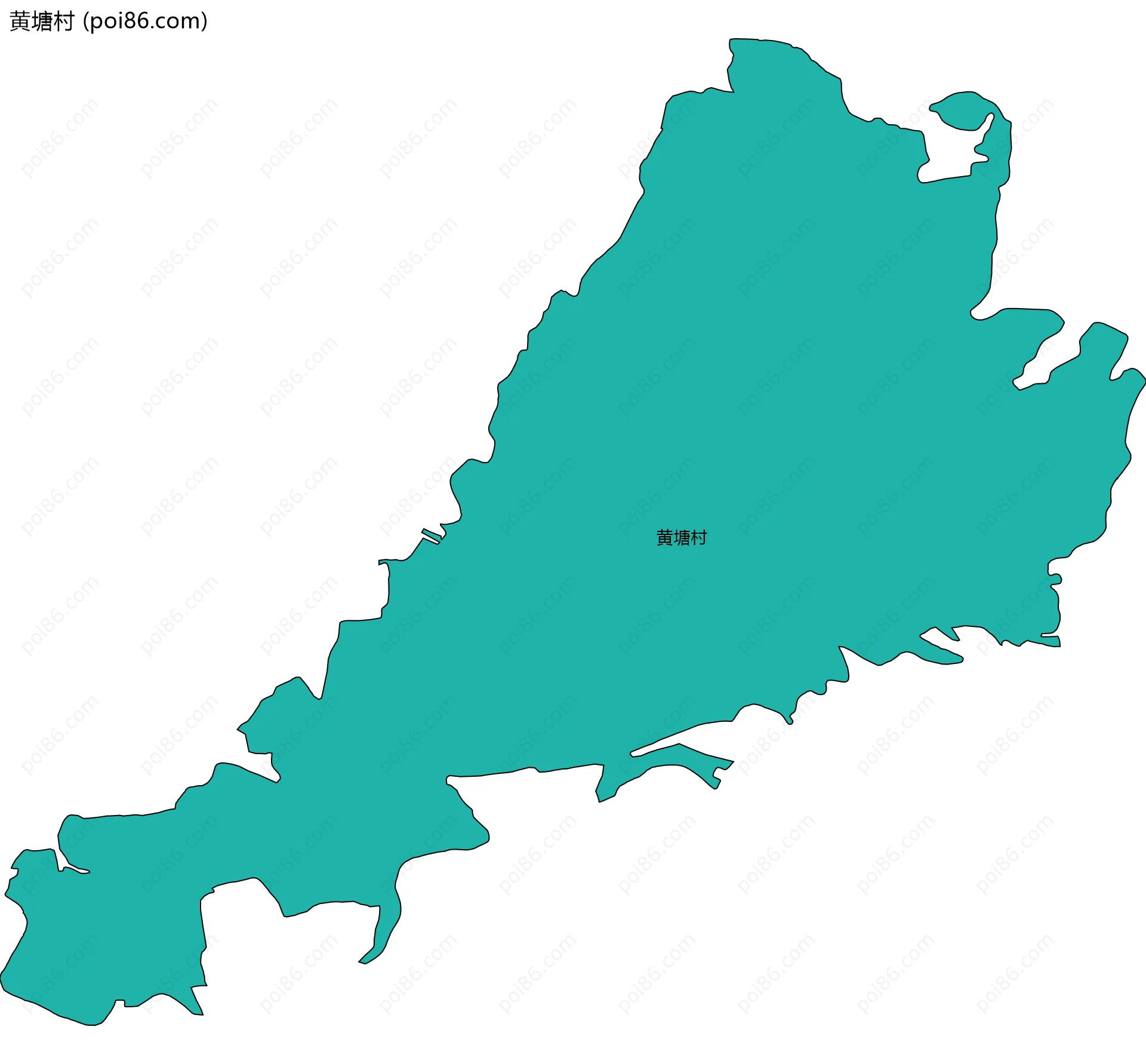 黄塘村边界地图