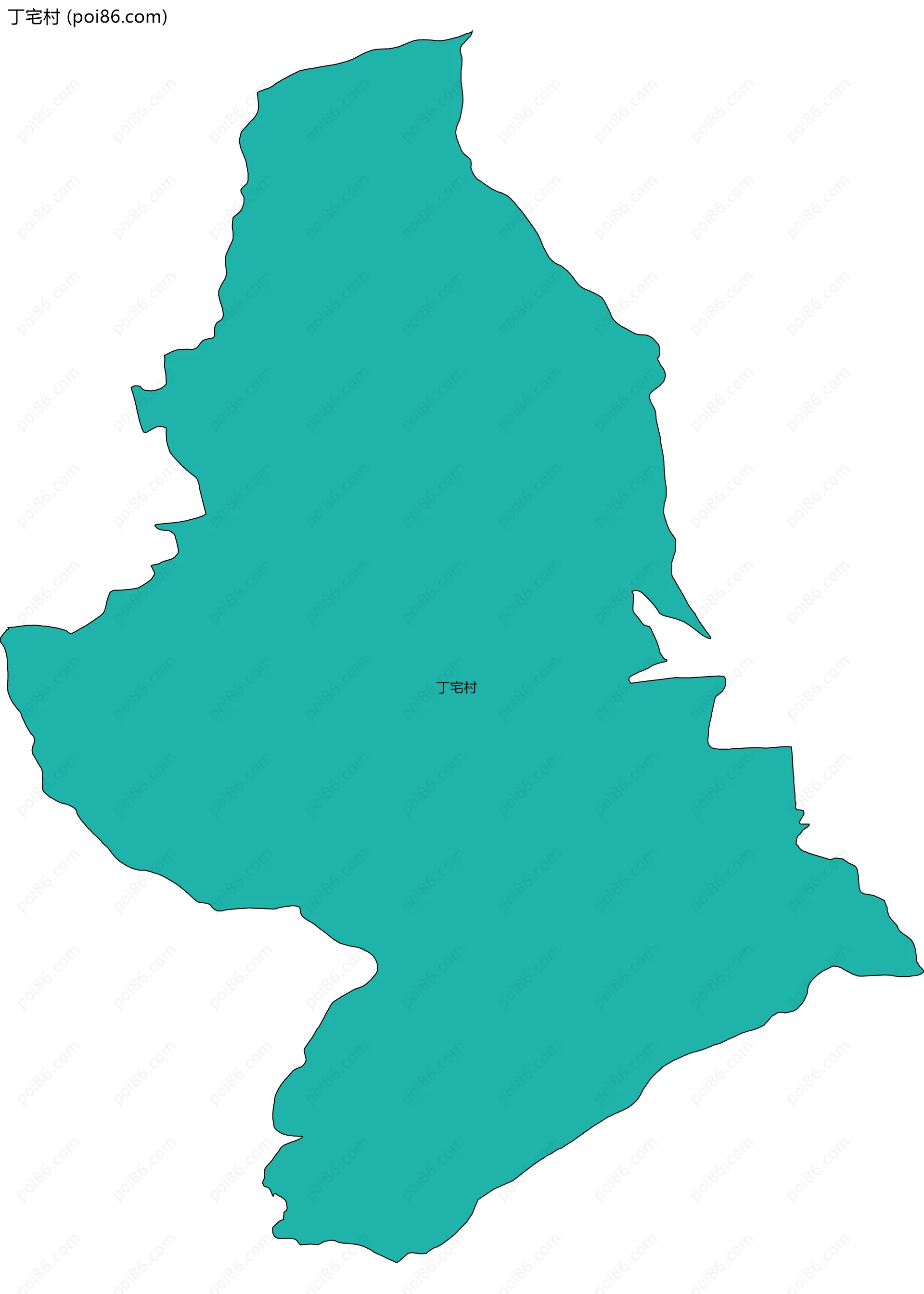 丁宅村边界地图