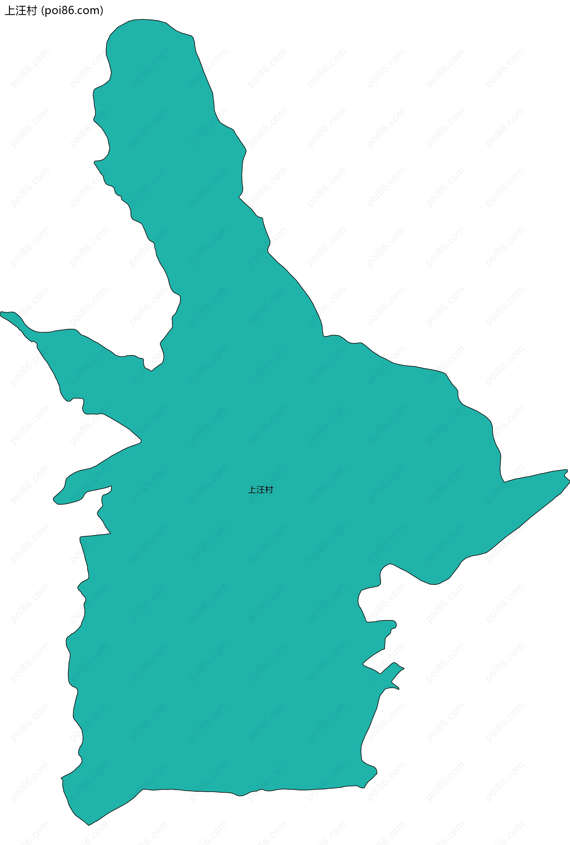 上汪村边界地图