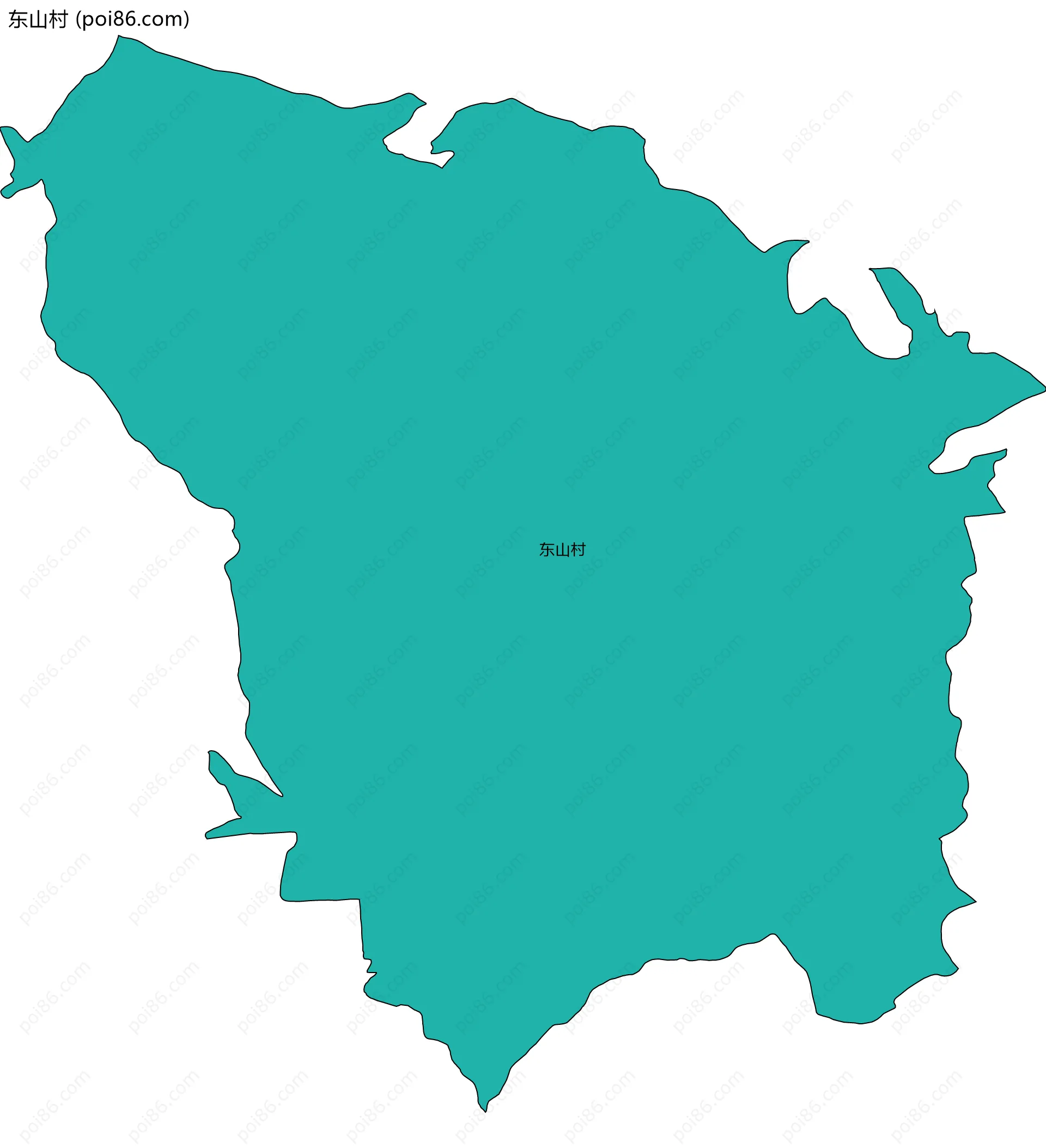 东山村边界地图