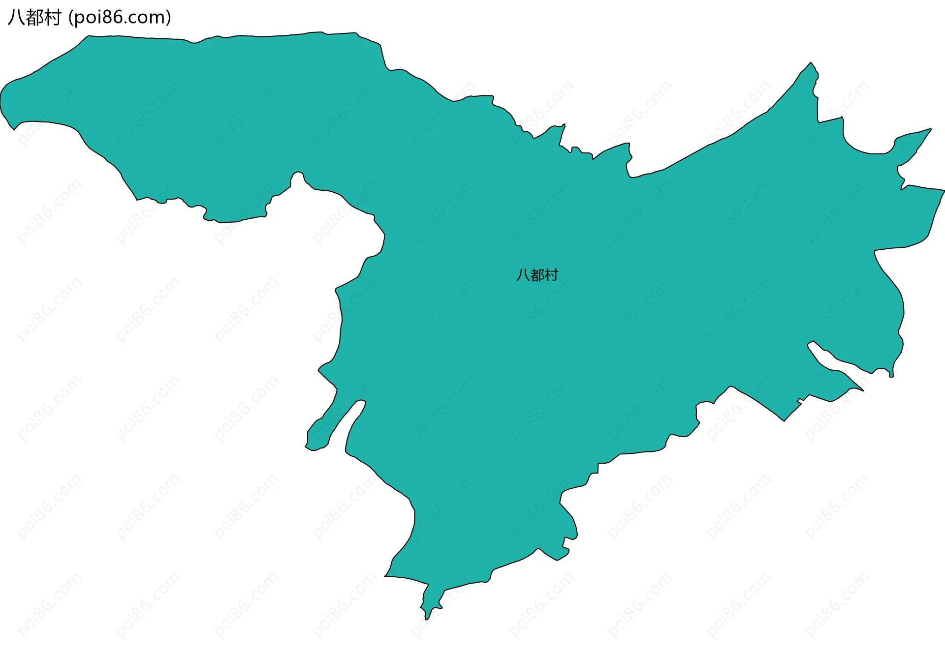 八都村边界地图