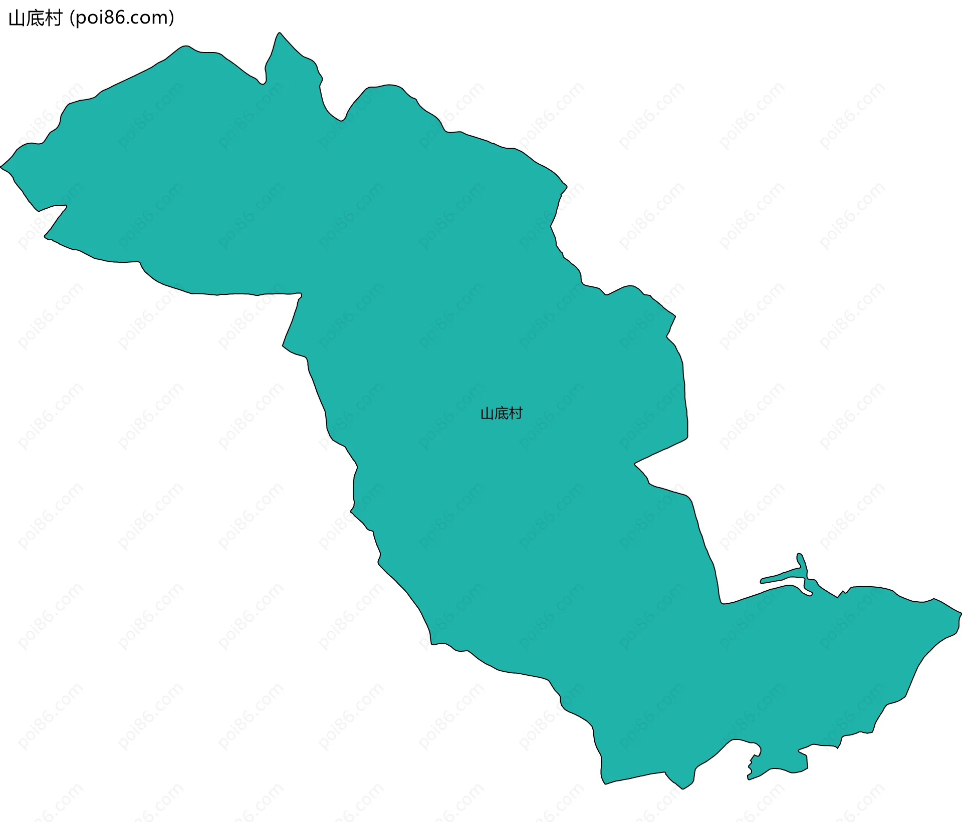 山底村边界地图