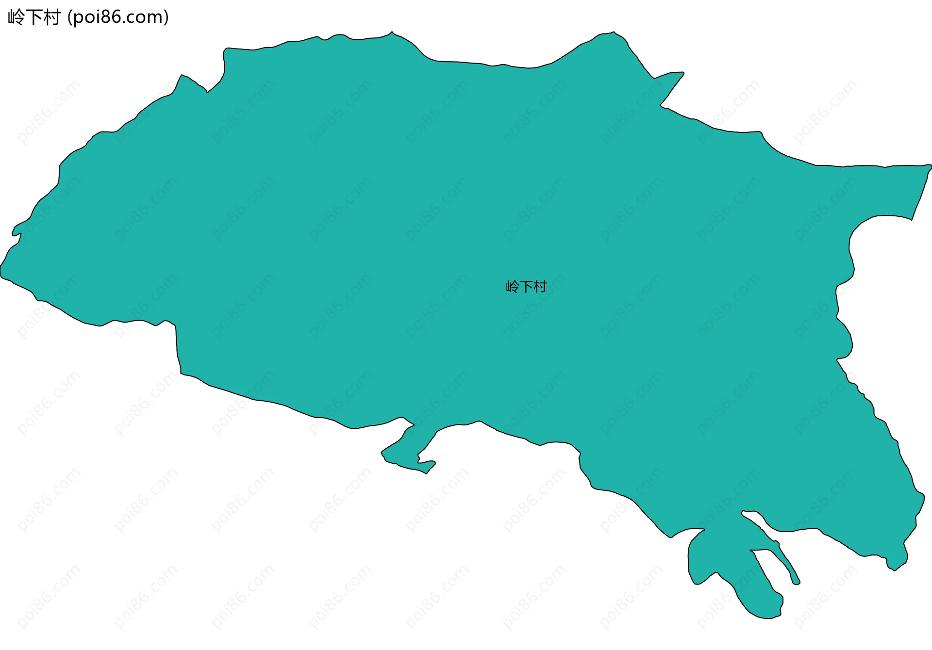 岭下村边界地图