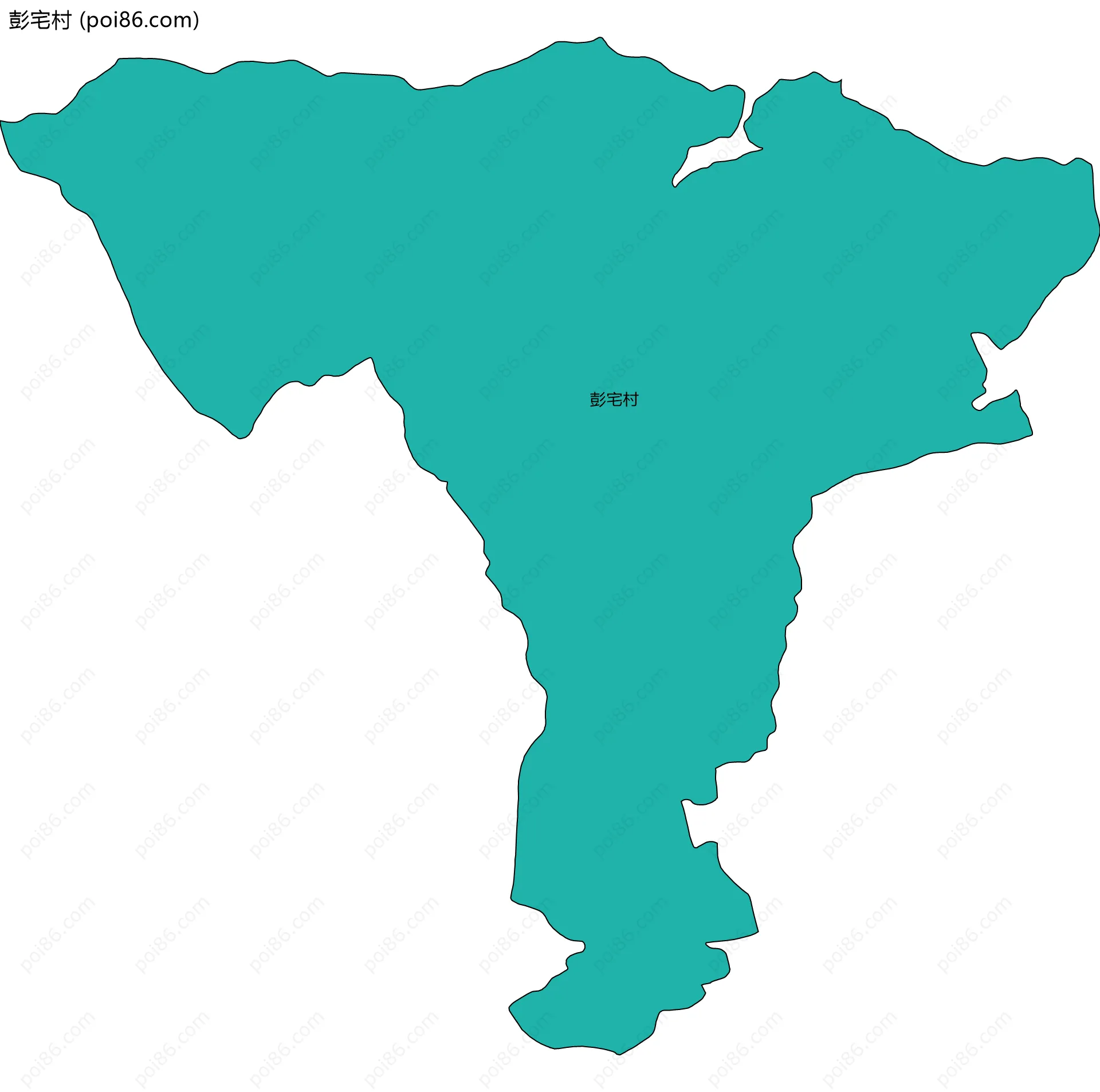 彭宅村边界地图