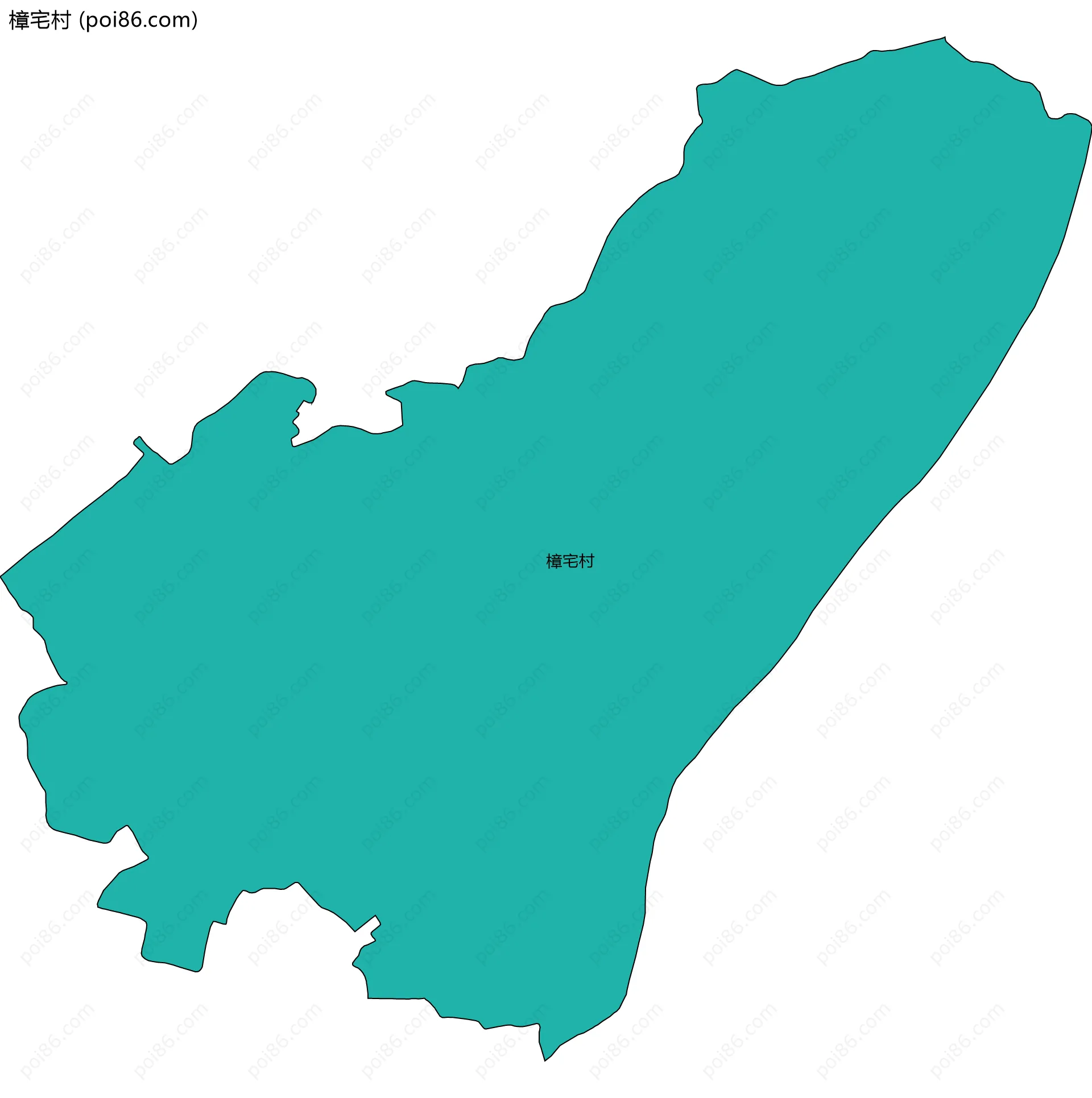 樟宅村边界地图