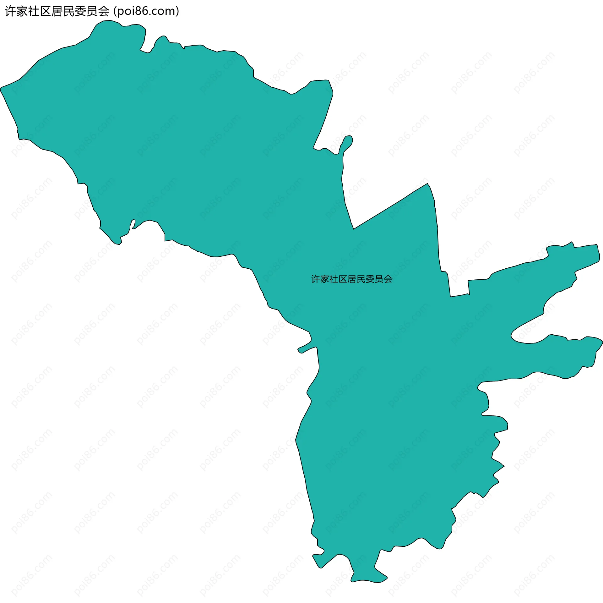 许家社区居民委员会边界地图