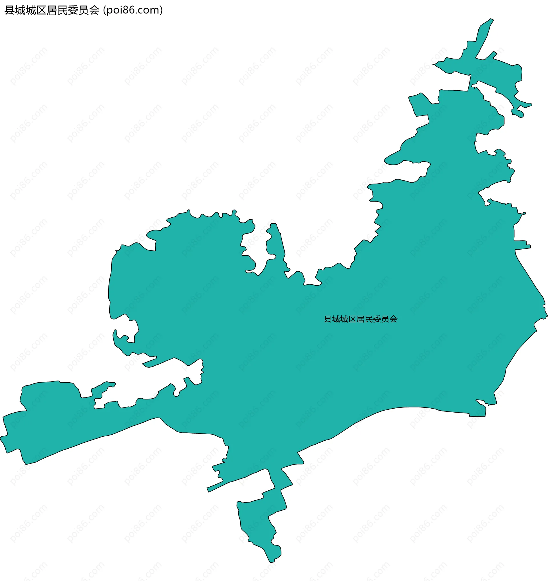 县城城区居民委员会边界地图