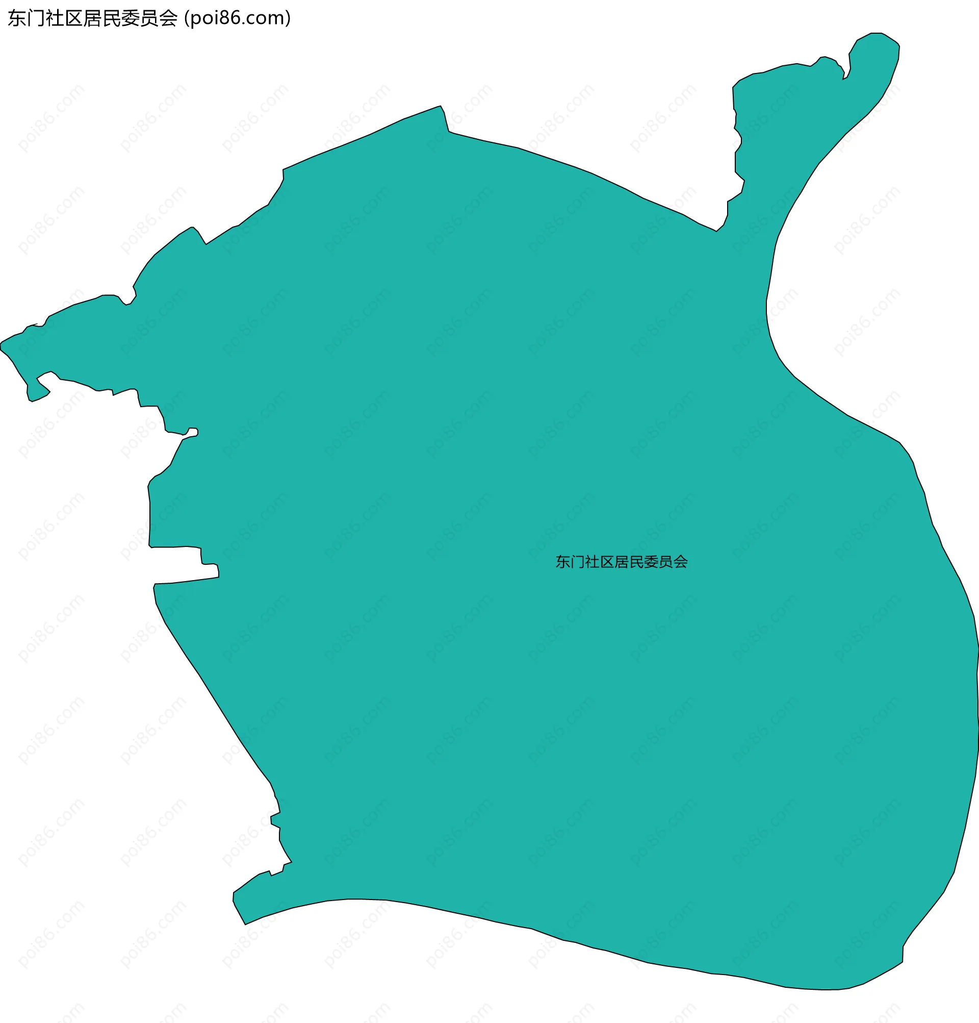 东门社区居民委员会边界地图