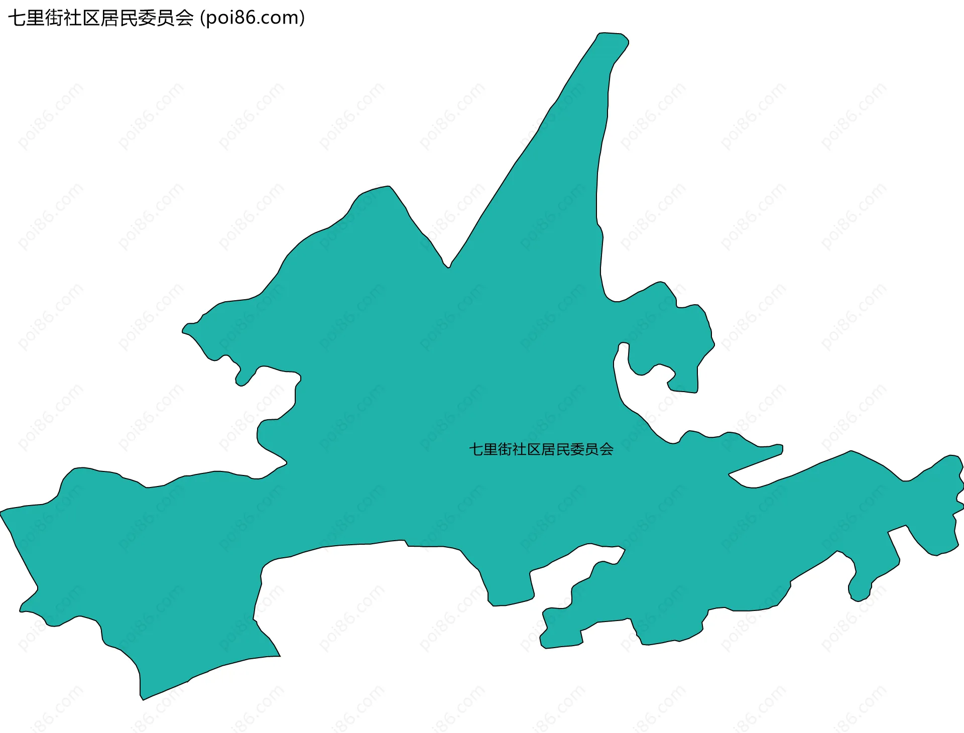 七里街社区居民委员会边界地图