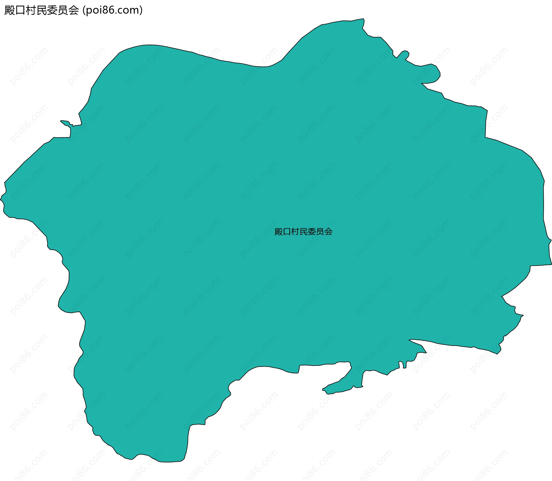 殿口村民委员会边界地图