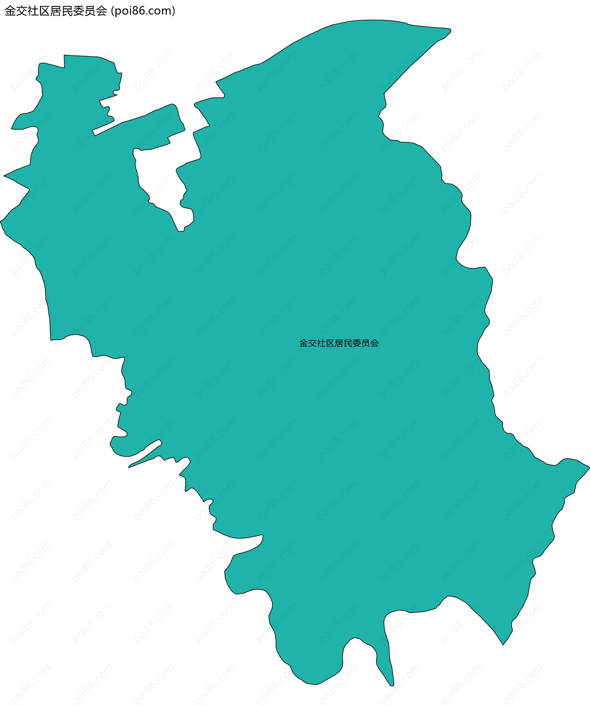 金交社区居民委员会边界地图